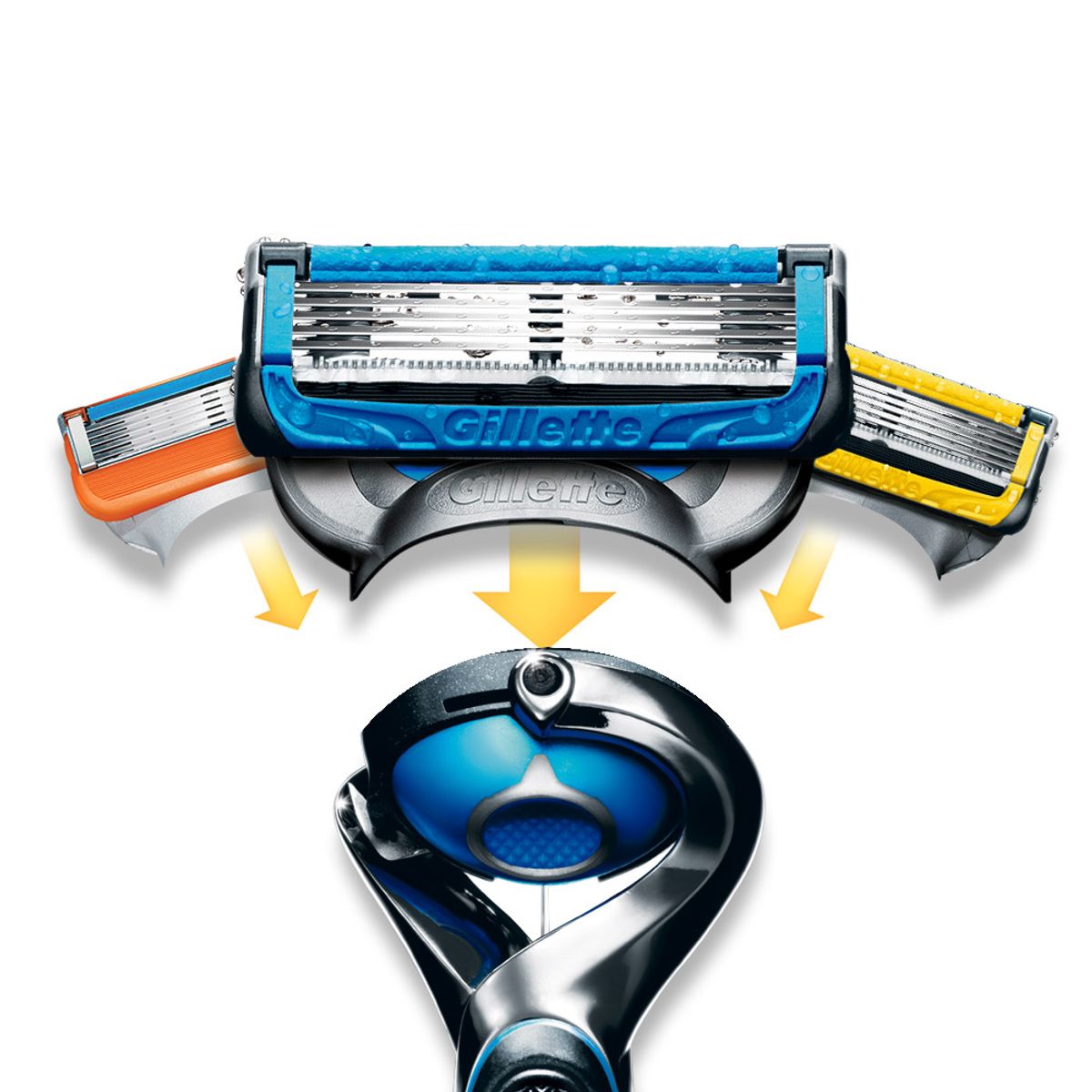 질레트(GILLETTE) 프로쉴드 칠 매뉴얼 면도기 햅들 1입 + 면도날 2입