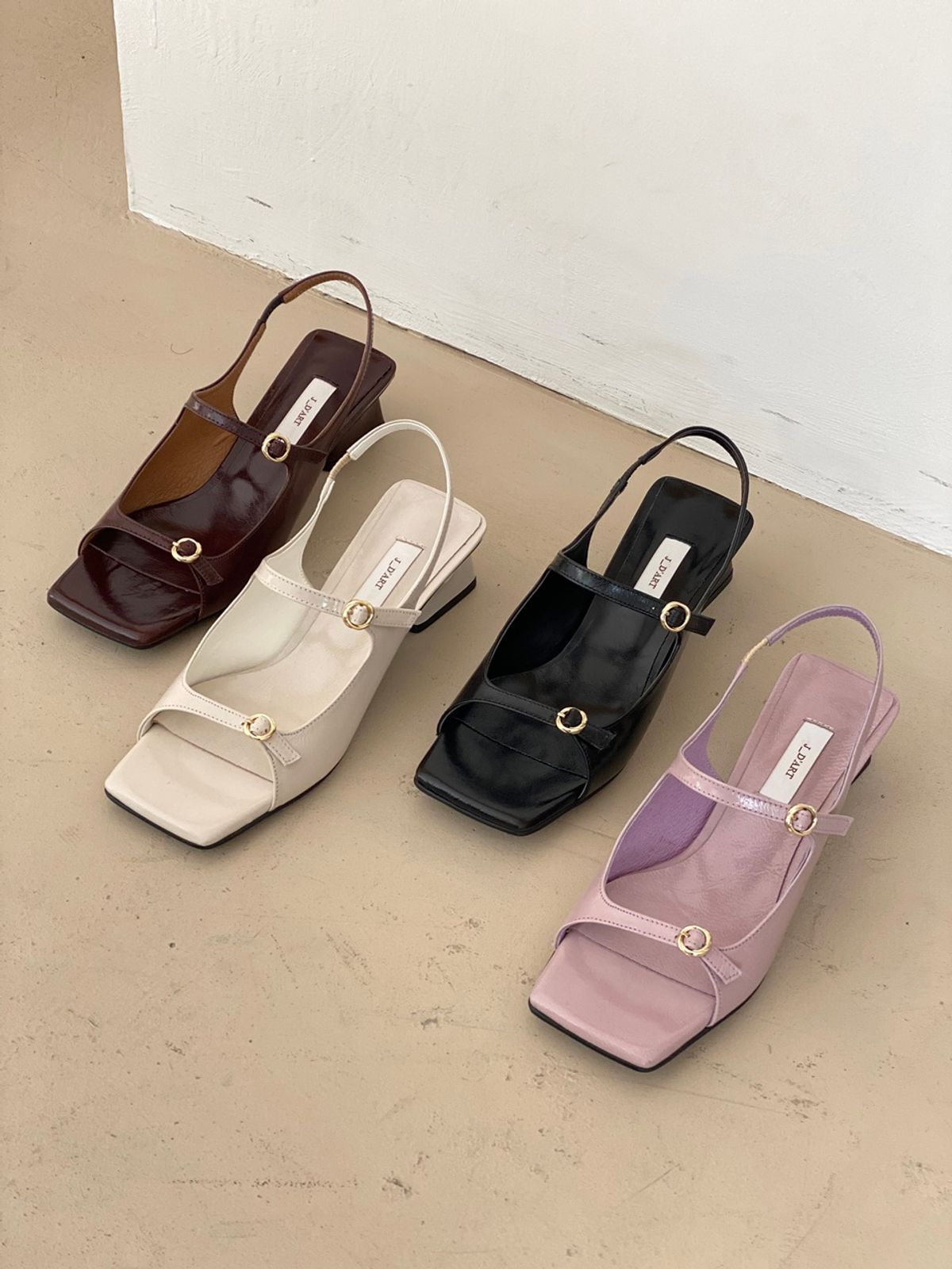 쥬다르(JEU DART) angel two buckle sandal lilac