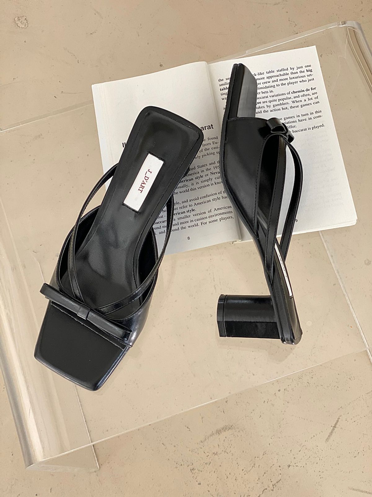 쥬다르(JEU DART) angel two buckle sandal wine