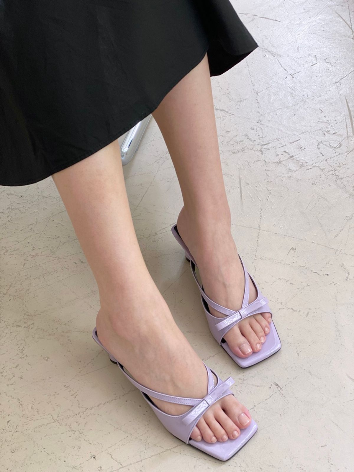 쥬다르(JEU DART) angel two buckle sandal lilac