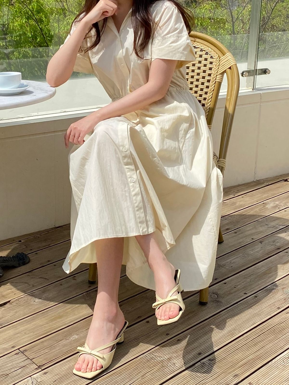 쥬다르(JEU DART) angel two buckle sandal butter