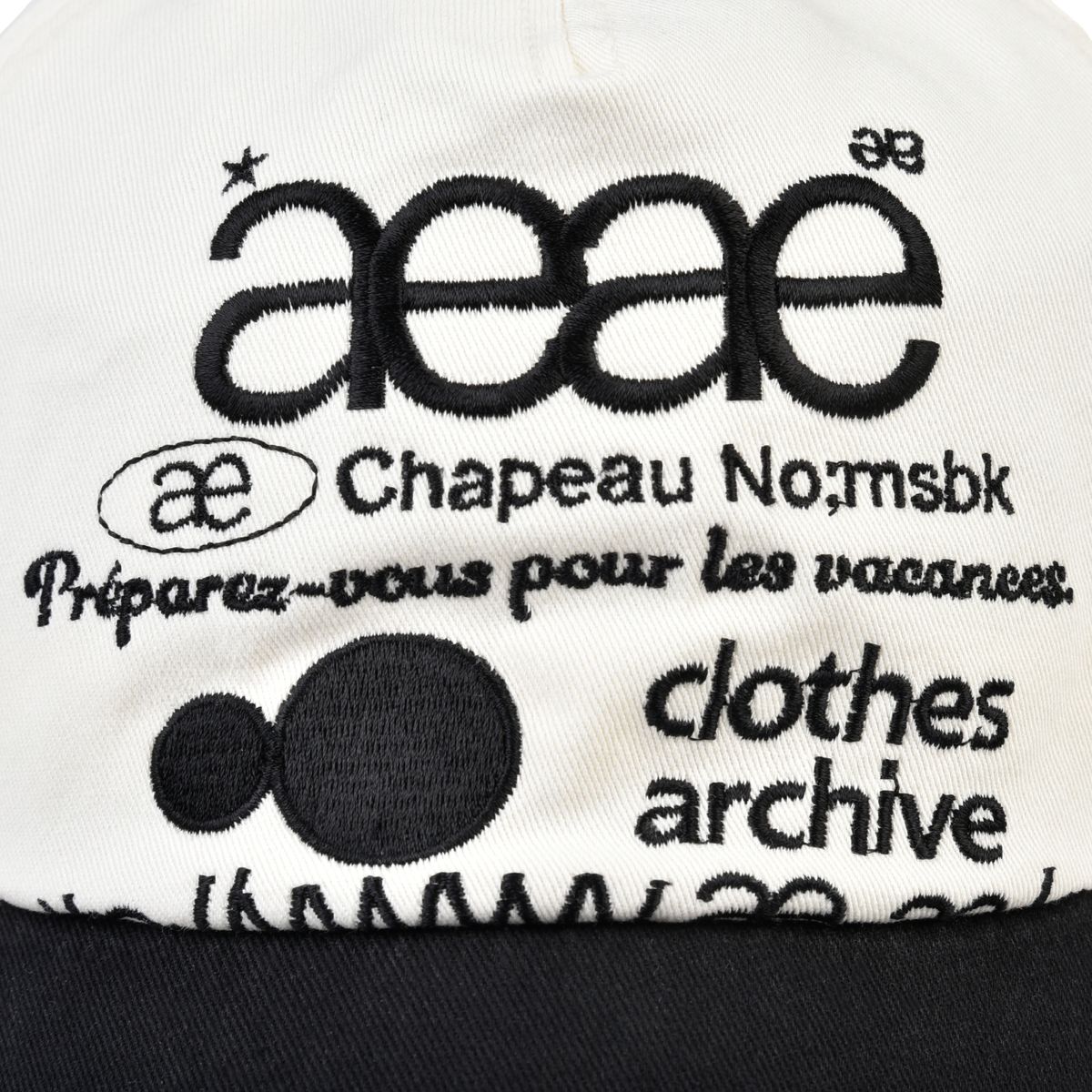 에이이에이이(AEAE) WEB LOGO TWO TONE BALL CAP - [WHITE/BLACK]