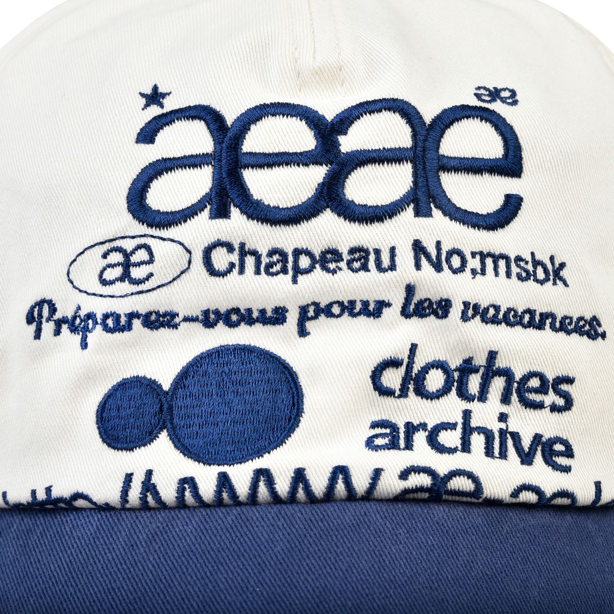 에이이에이이(AEAE) WEB LOGO TWO TONE BALL CAP - [WHITE/BLUE]