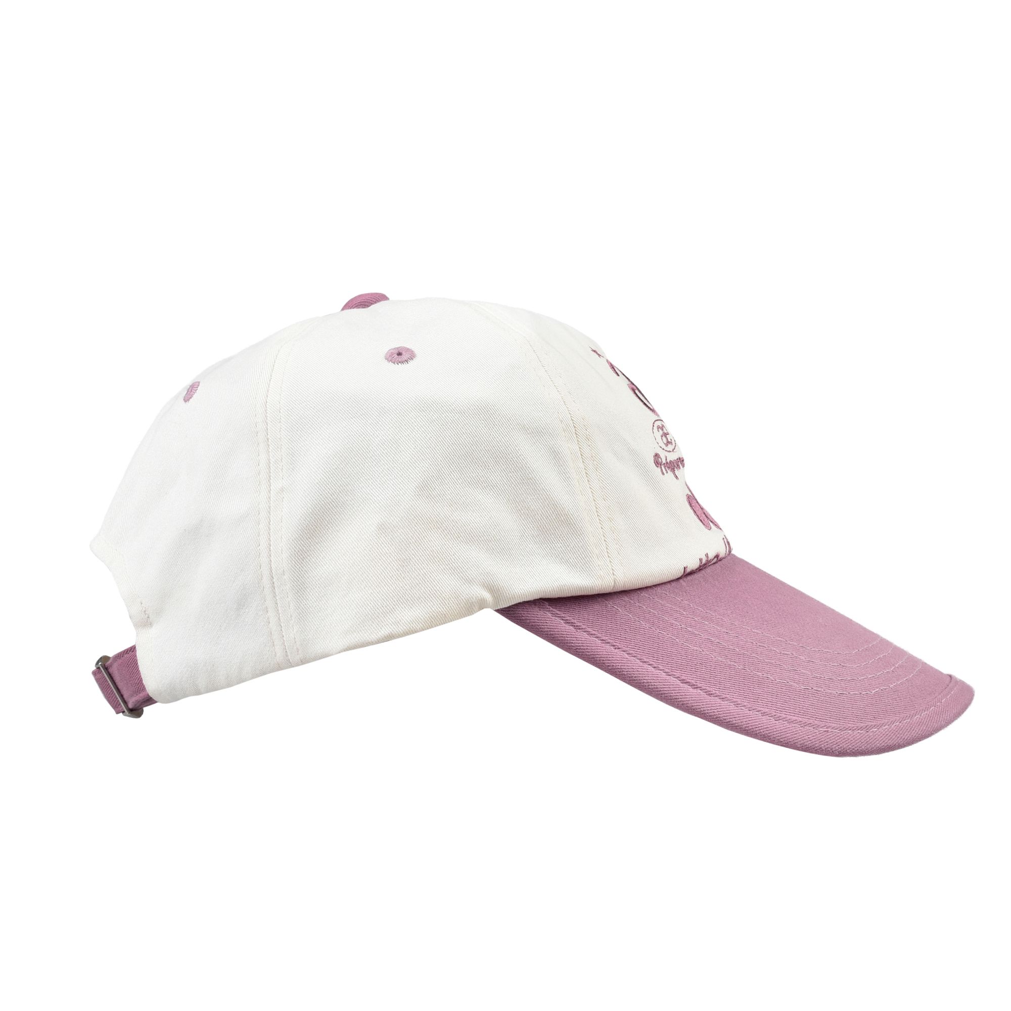 MUSINSA | AEAE WEB LOGO TWO TONE BALL CAP - [WHITE/PINK]