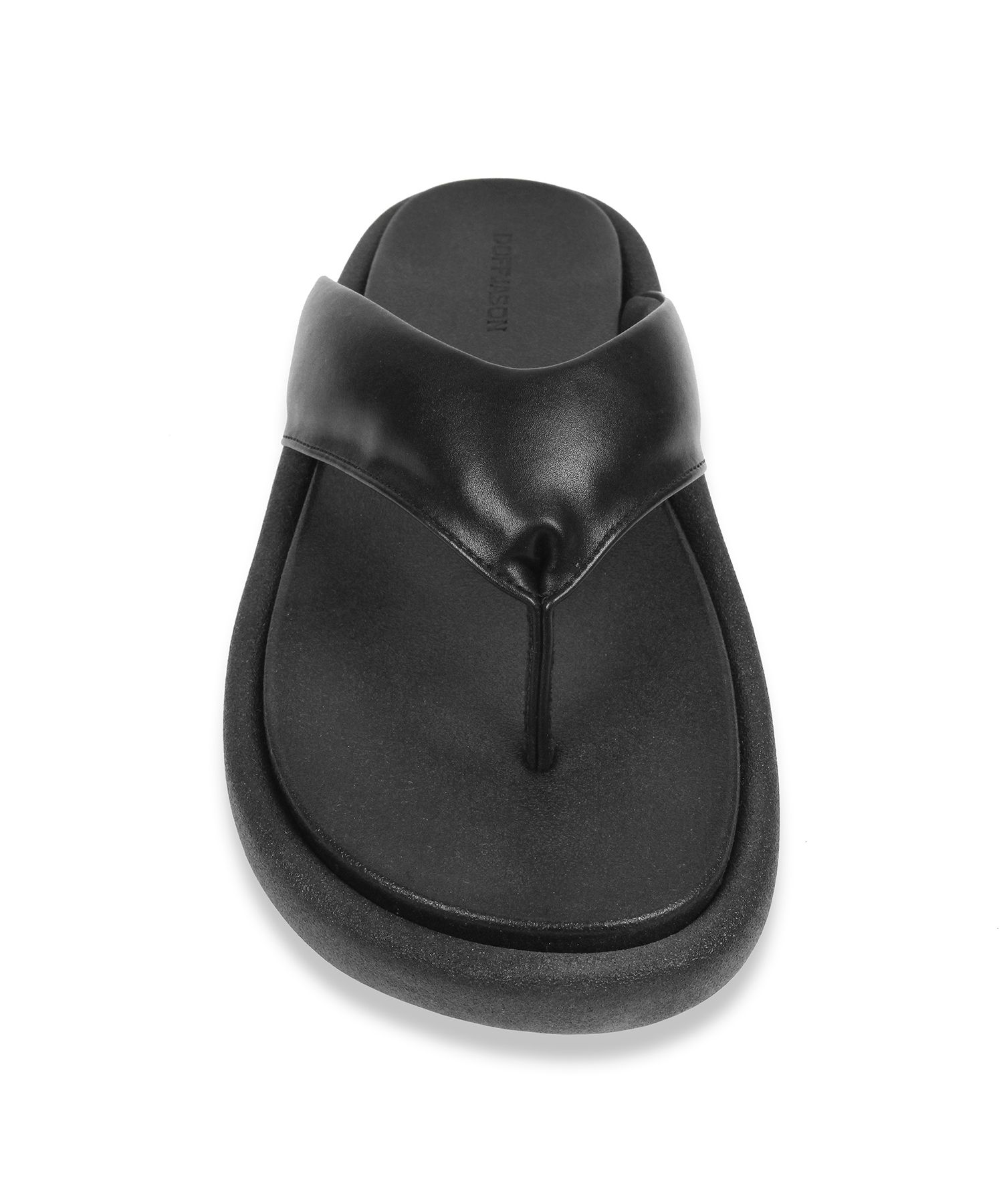 【DOFFJASON】 Greet Volume Leather Flipflop MUSINSA | DOFFJASON Greet Volume Leather Flip Flops BLACK