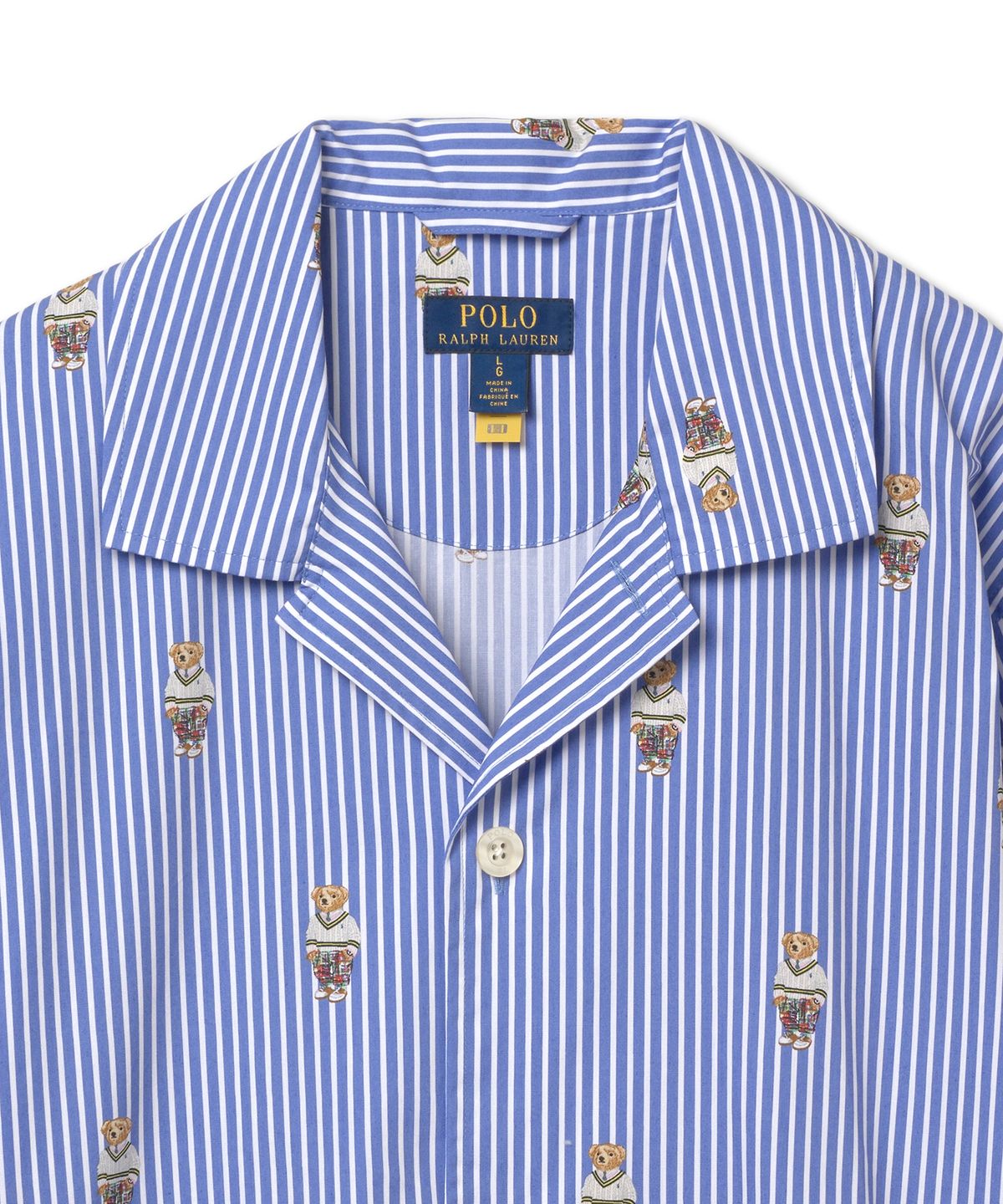 폴로 랄프 로렌(POLO RALPH LAUREN) 숏슬리브 베어 파자마 세트 - 블루