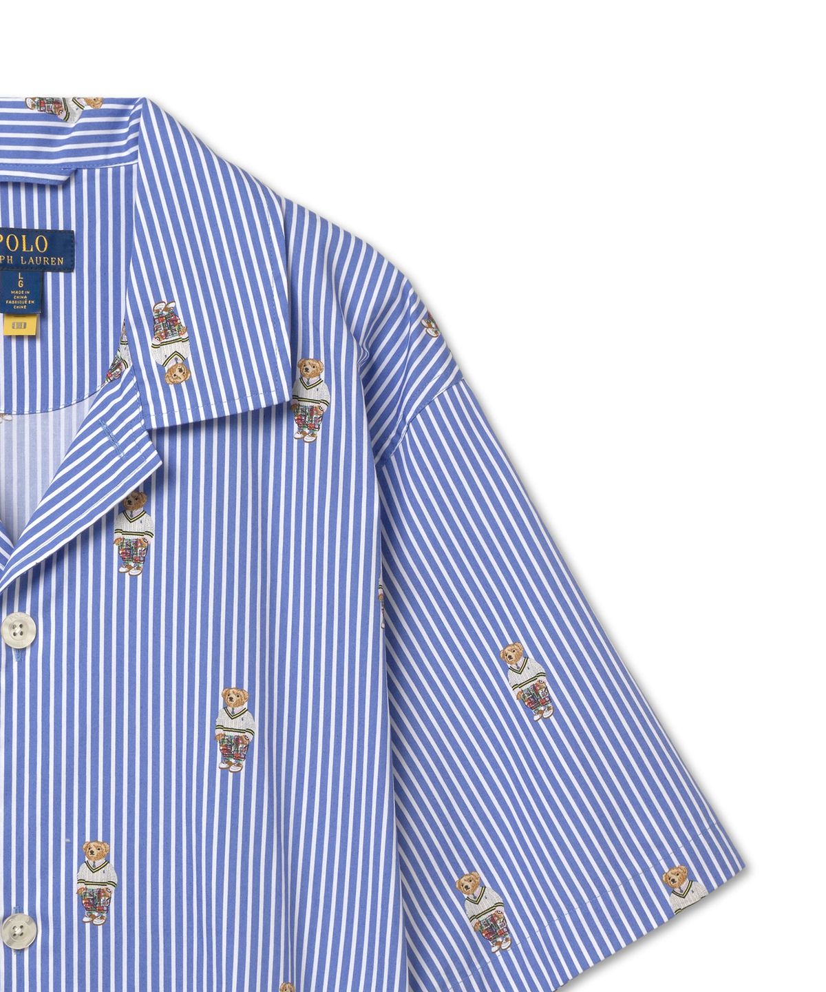 폴로 랄프 로렌(POLO RALPH LAUREN) 숏슬리브 베어 파자마 세트 - 블루