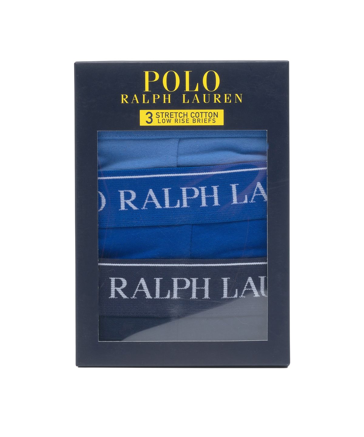 폴로 랄프 로렌(POLO RALPH LAUREN) 로우 라이즈 브리프 3팩 - 멀티