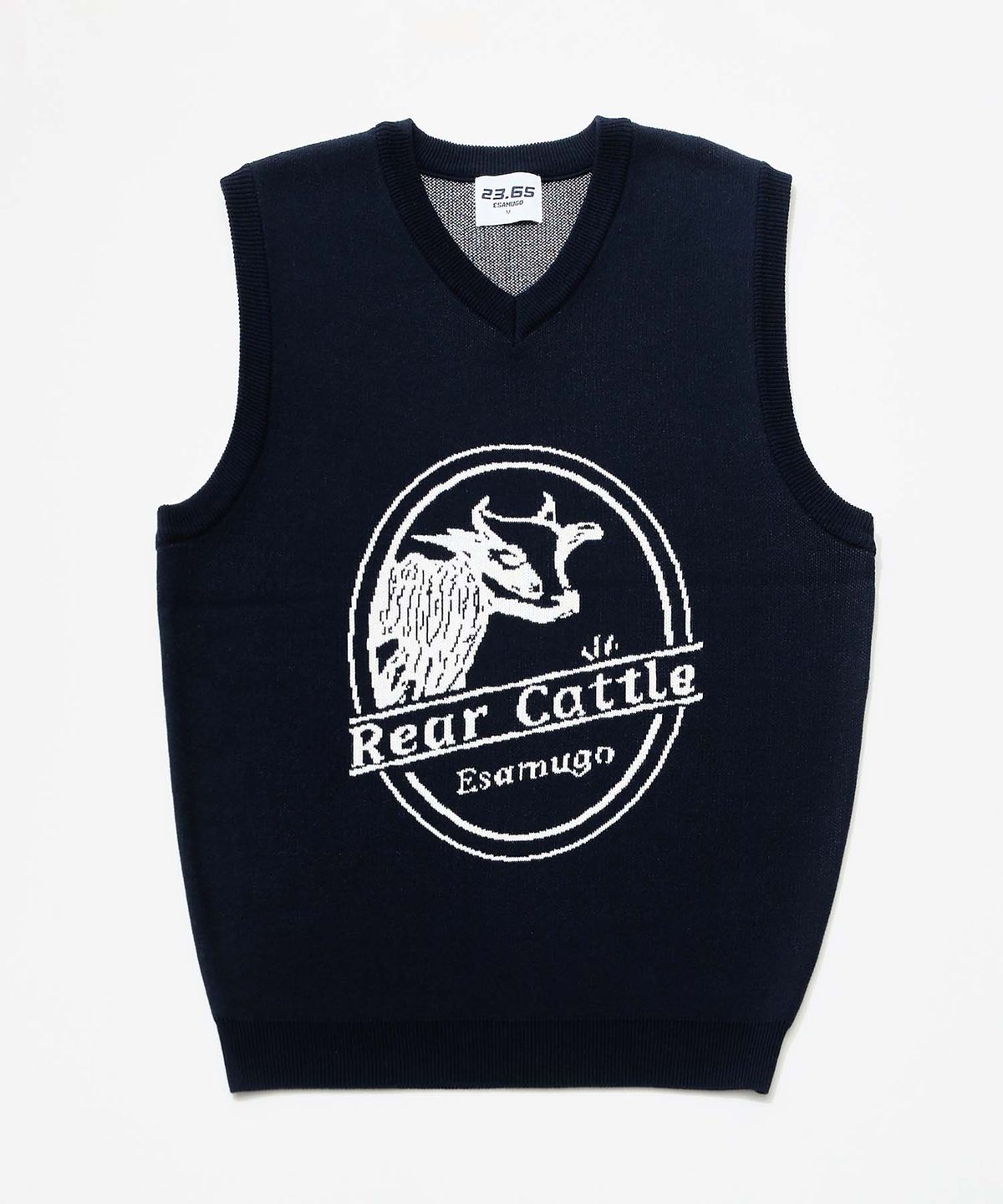23.65(23.65) ESAMUGO V-KNIT VEST NAVY