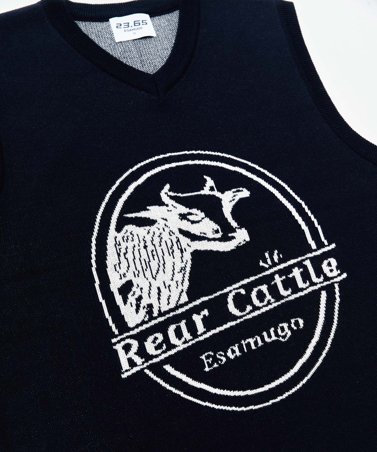 23.65(23.65) ESAMUGO V-KNIT VEST NAVY