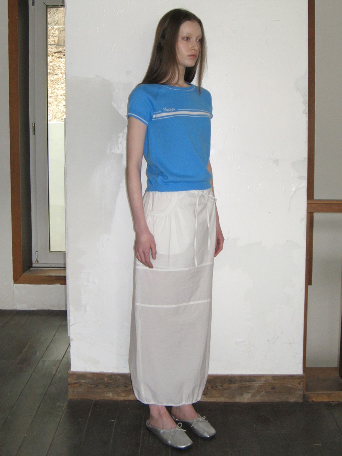 시눈(SINOON) STRING LONG SKIRT (WHITE)