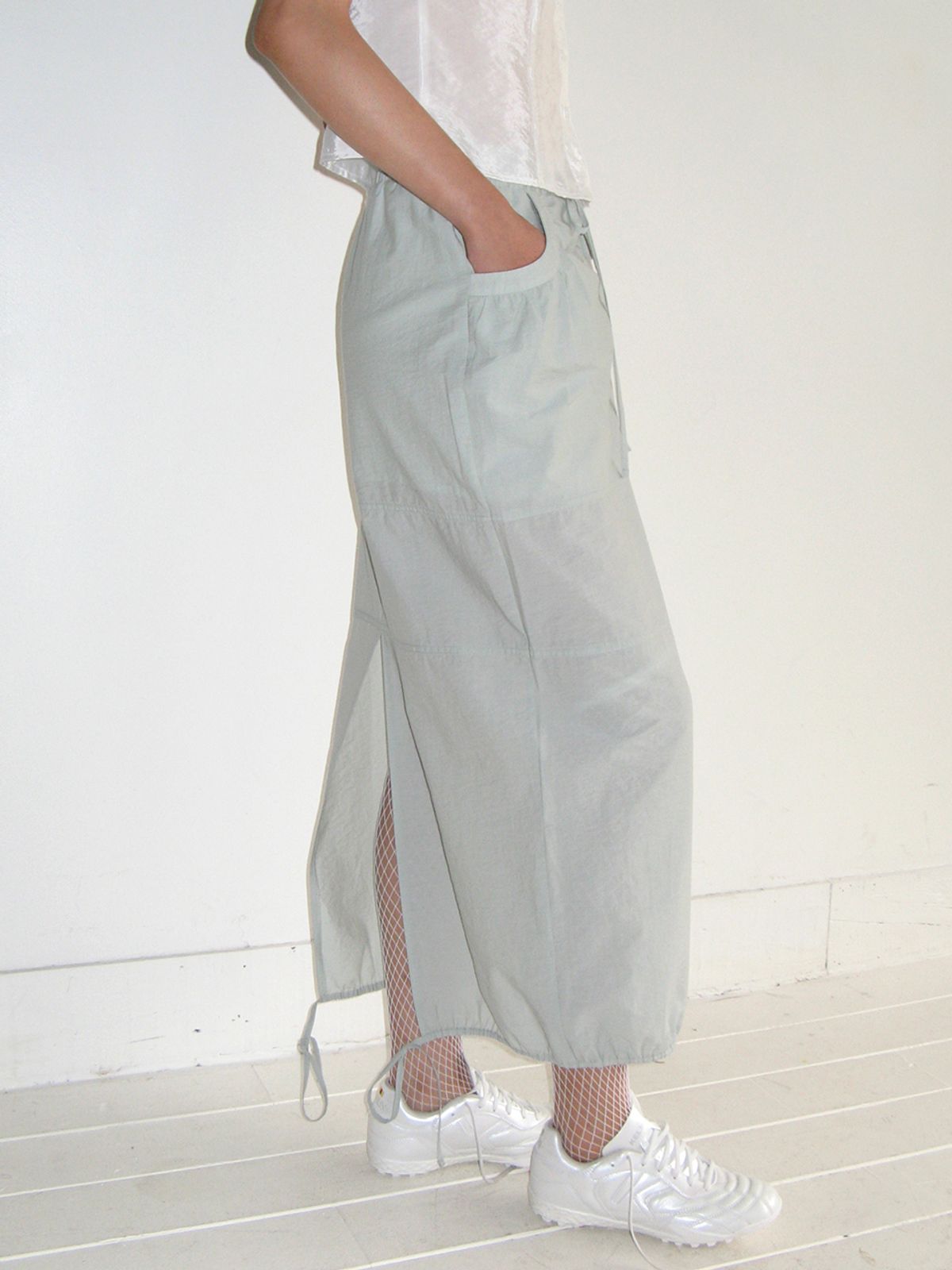 시눈(SINOON) STRING LONG SKIRT (MINT GREEN)