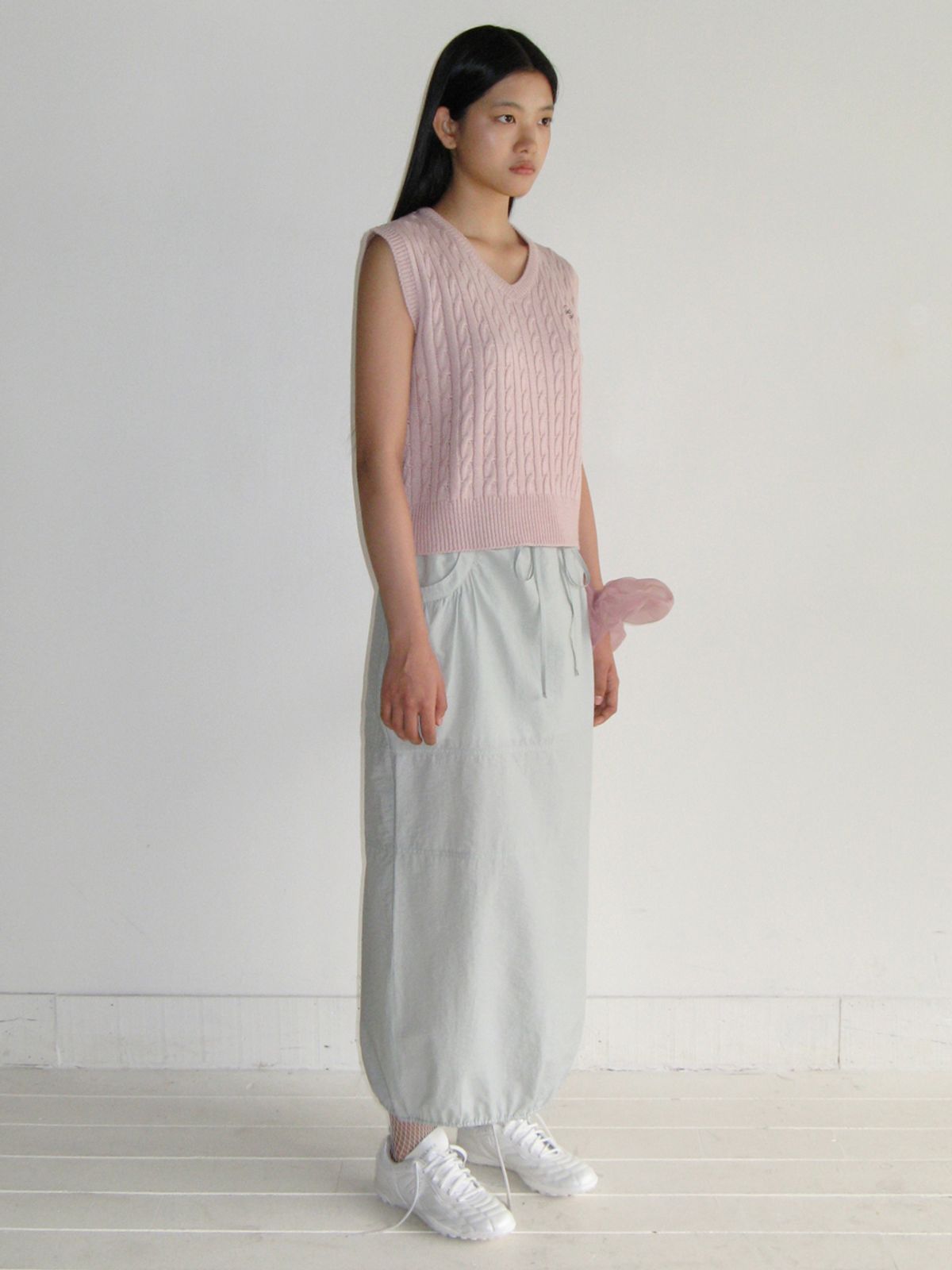 시눈(SINOON) STRING LONG SKIRT (MINT GREEN)