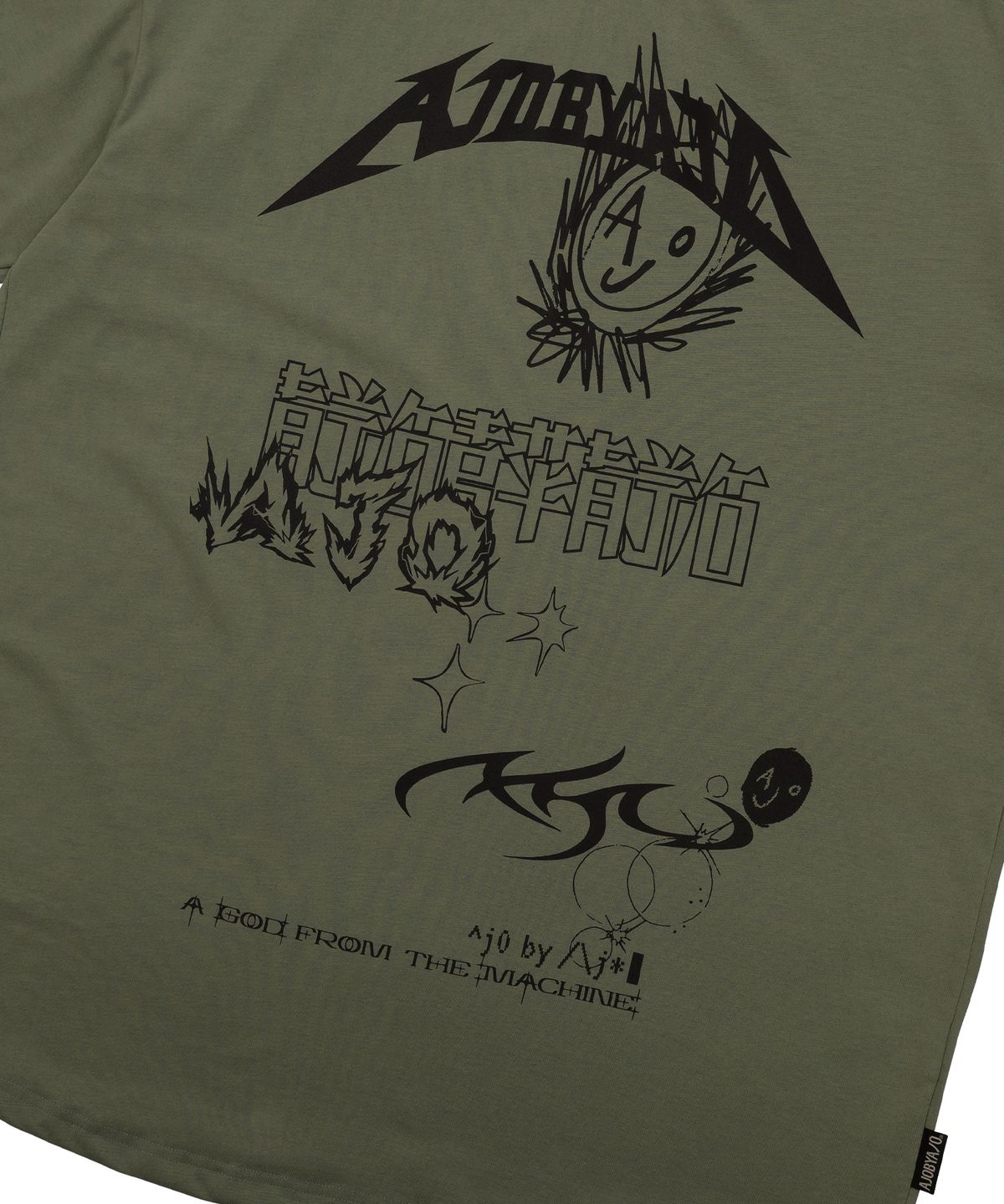 아조바이아조(AJOBYAJO) [PBA] AJO Collage T-Shirt [KHAKI]