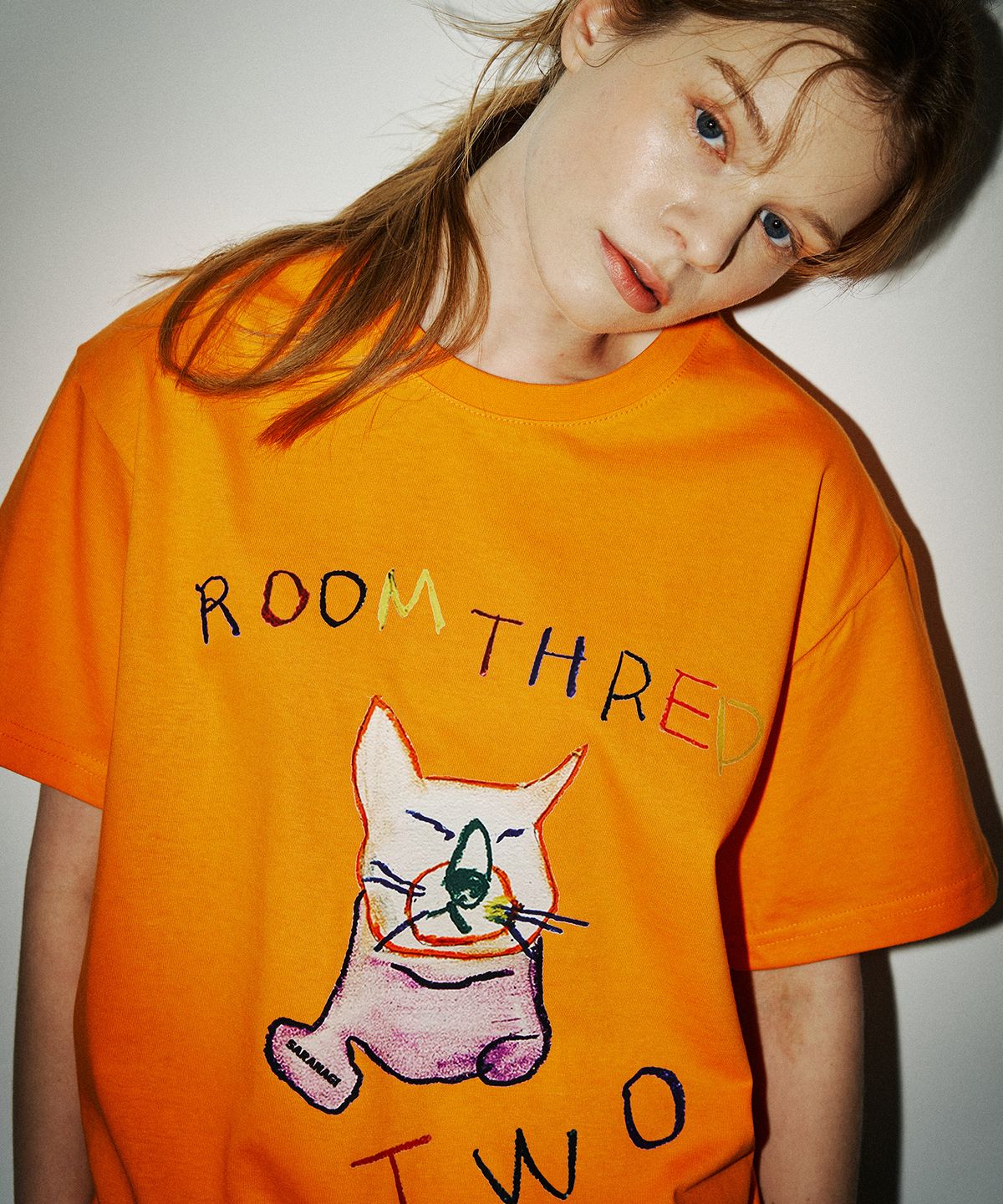 사라나기(SARANAGI) SE09-ROOM THRED TWO TSHIRT ORANGE