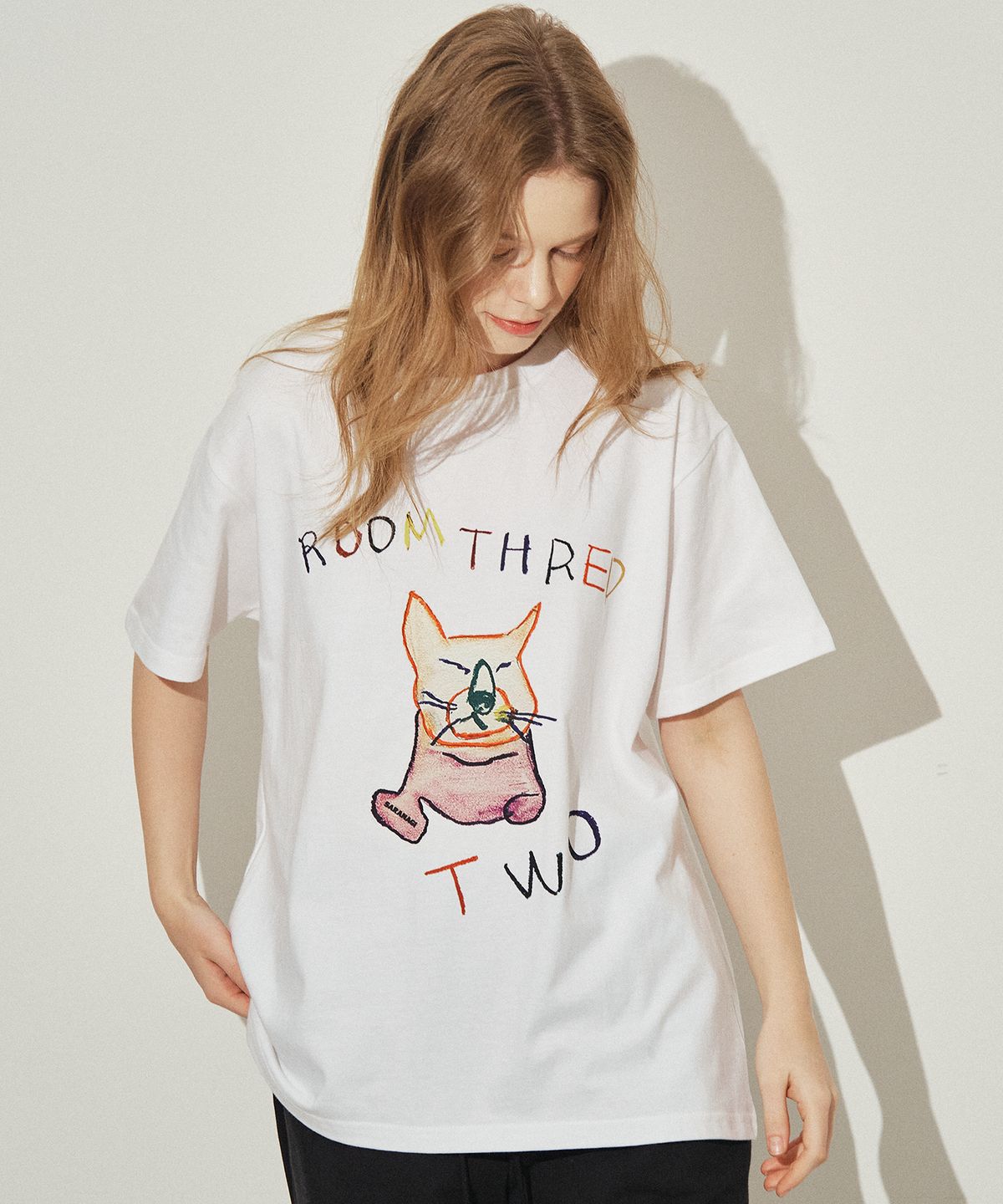 사라나기(SARANAGI) SE09-ROOM THRED TWO TSHIRT WHITE