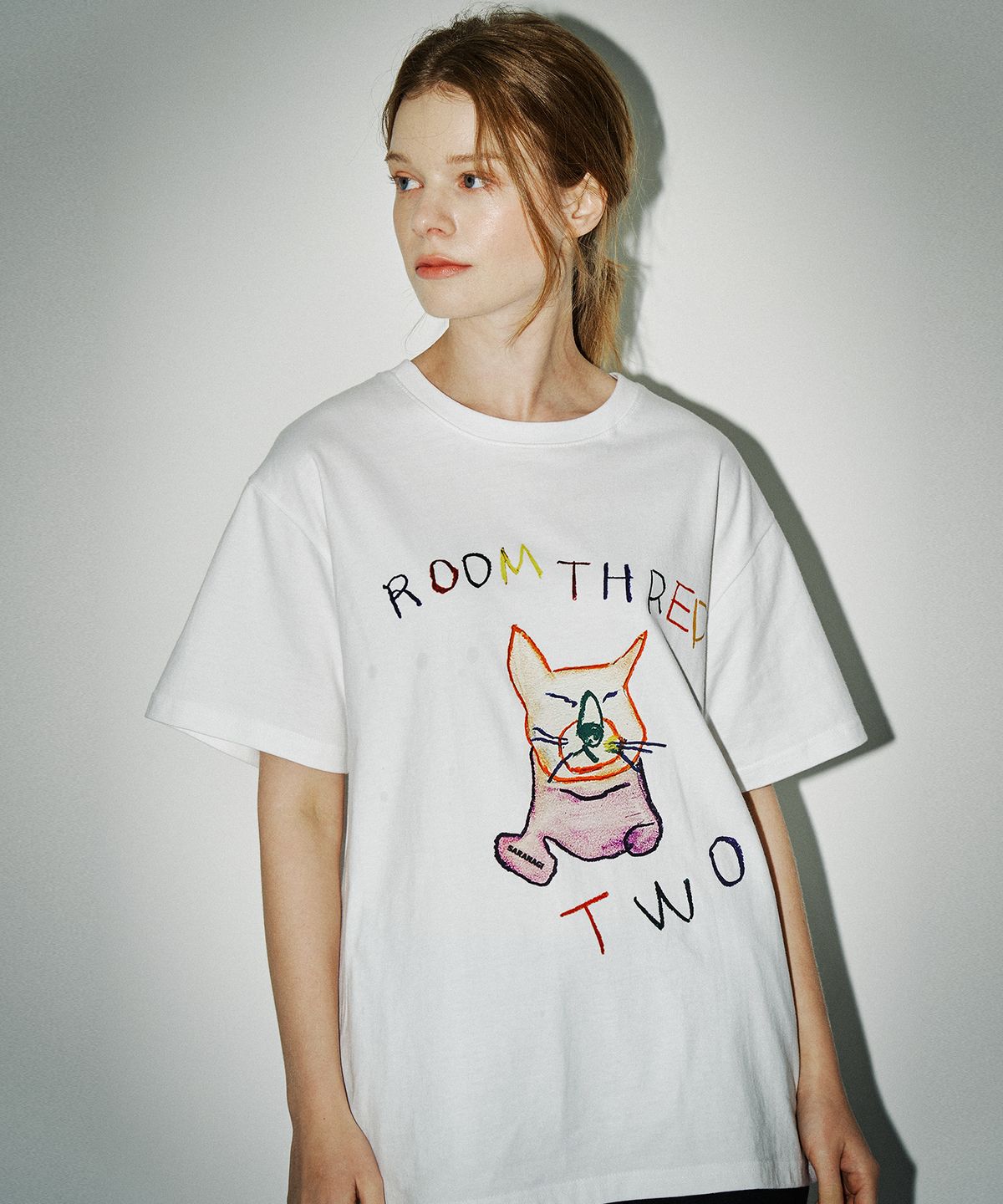 사라나기(SARANAGI) SE09-ROOM THRED TWO TSHIRT WHITE