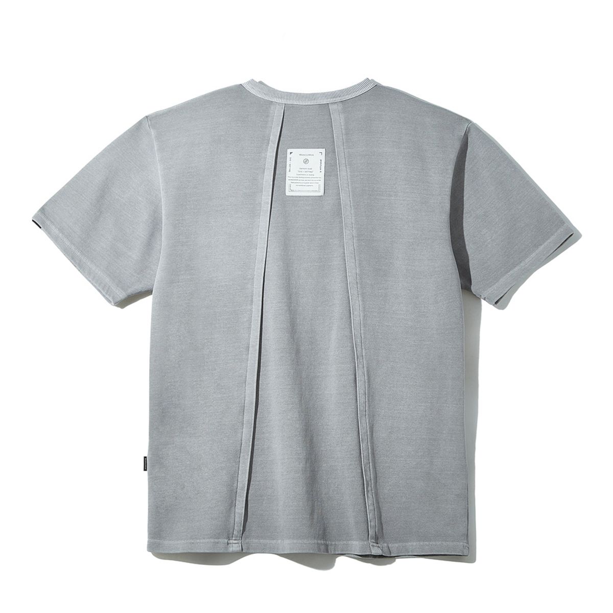 왕관(WANGGWAN) 피그먼트 포켓 BCT 오버핏 반팔 티셔츠 (Grey)