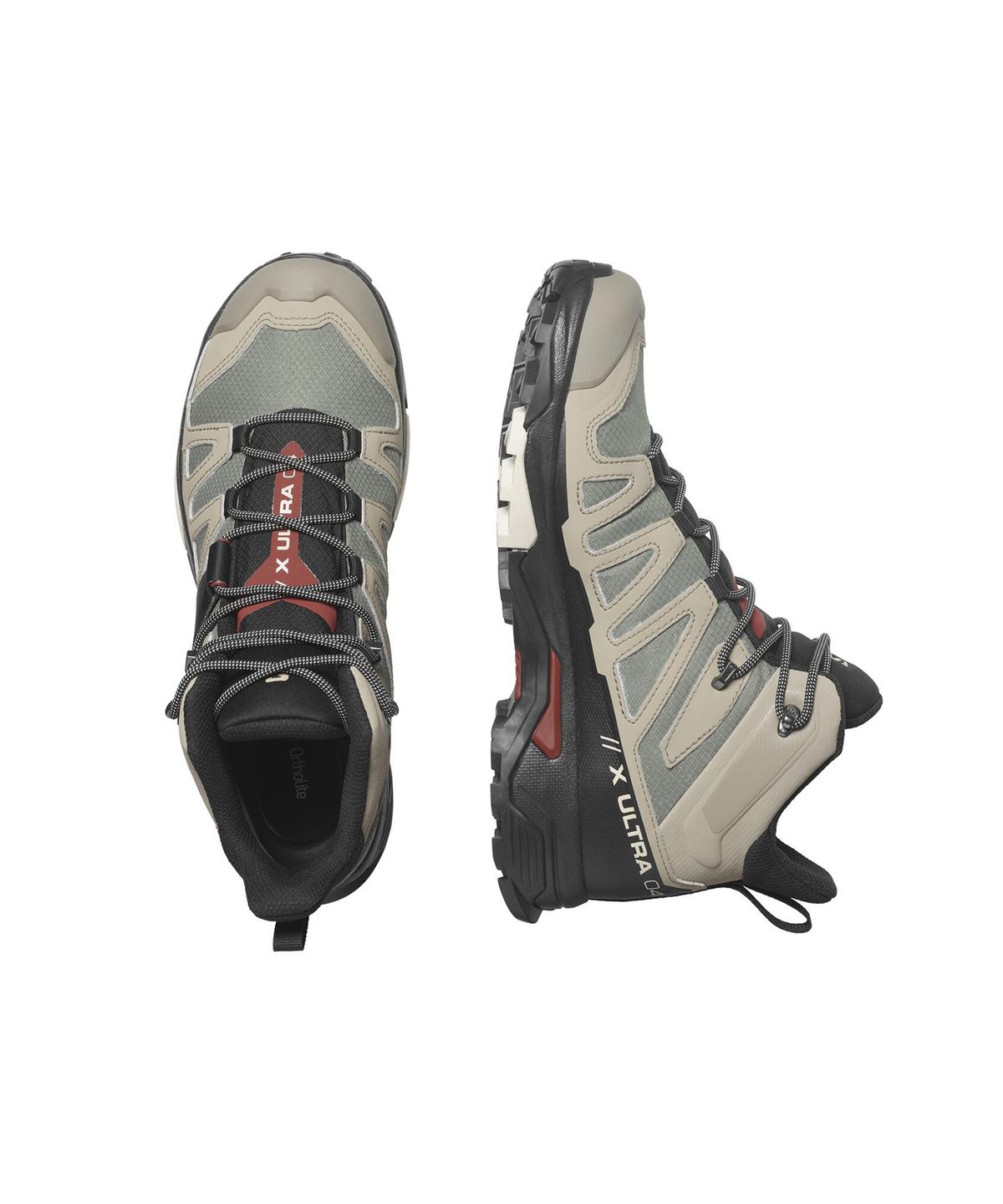 살로몬(SALOMON) X 울트라 4 미드 GTX - 빈티지 카키:블랙:번트 헤나 / L47352500