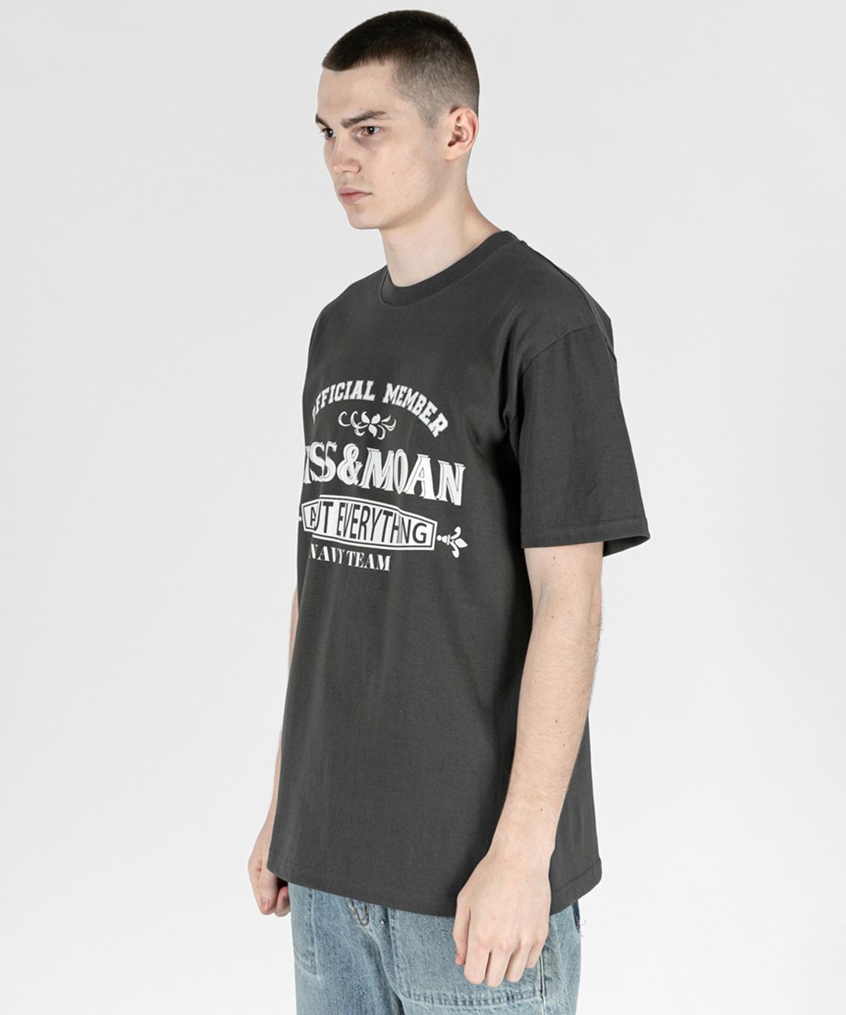 네이비팀(NAVYTEAM) NTV-OFFICIAL MEMBER PISS MOAN SHORT SLEEVE