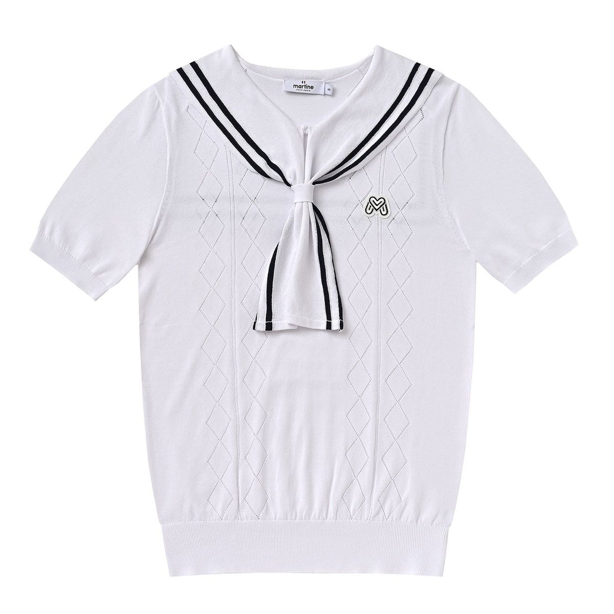 마틴골프(MARTINE GOLF) Sailor Collar Sweater_White