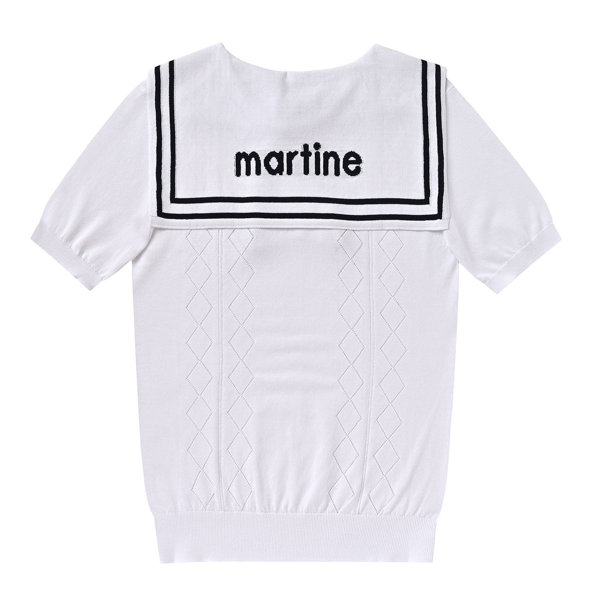 마틴골프(MARTINE GOLF) Sailor Collar Sweater_White