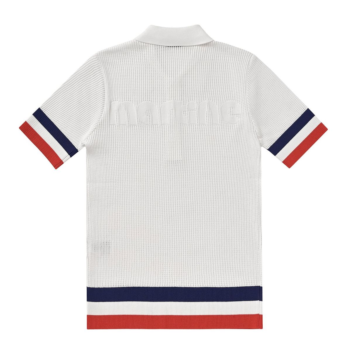 마틴골프(MARTINE GOLF) Tricolor Point Collar Sweater_White