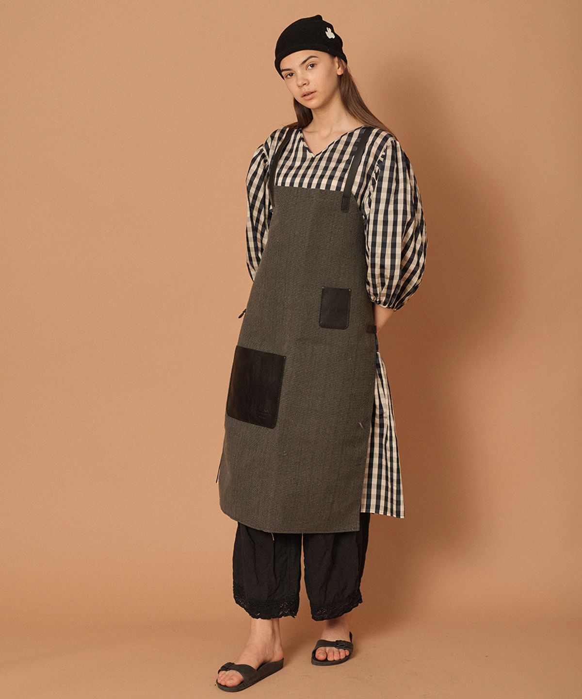 포디어웍스(4DEAWORKS) show n gree apron(3colors)