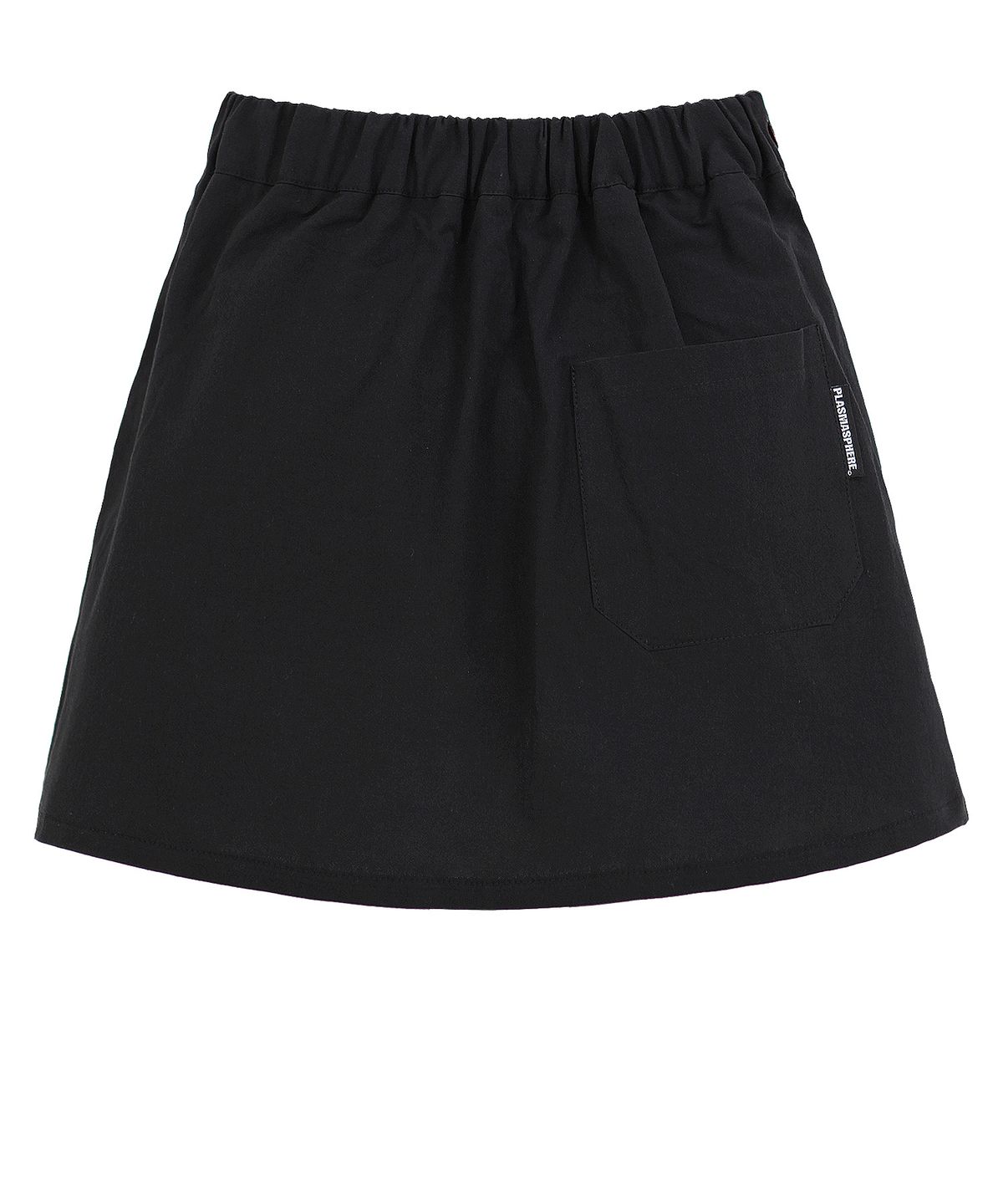 플라즈마스페어(PLASMA SPHERE) APRON SKIRT IN BLACK(랩 미니스커트)