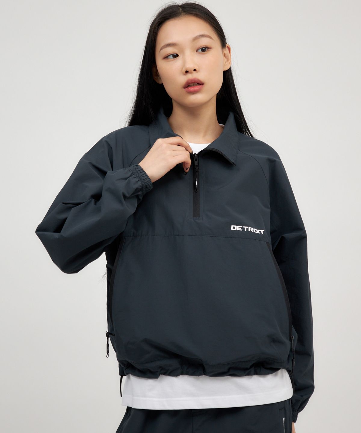 지프(JEEP) Wagoneer Zip-up Anorak (JO0JPU262GR)