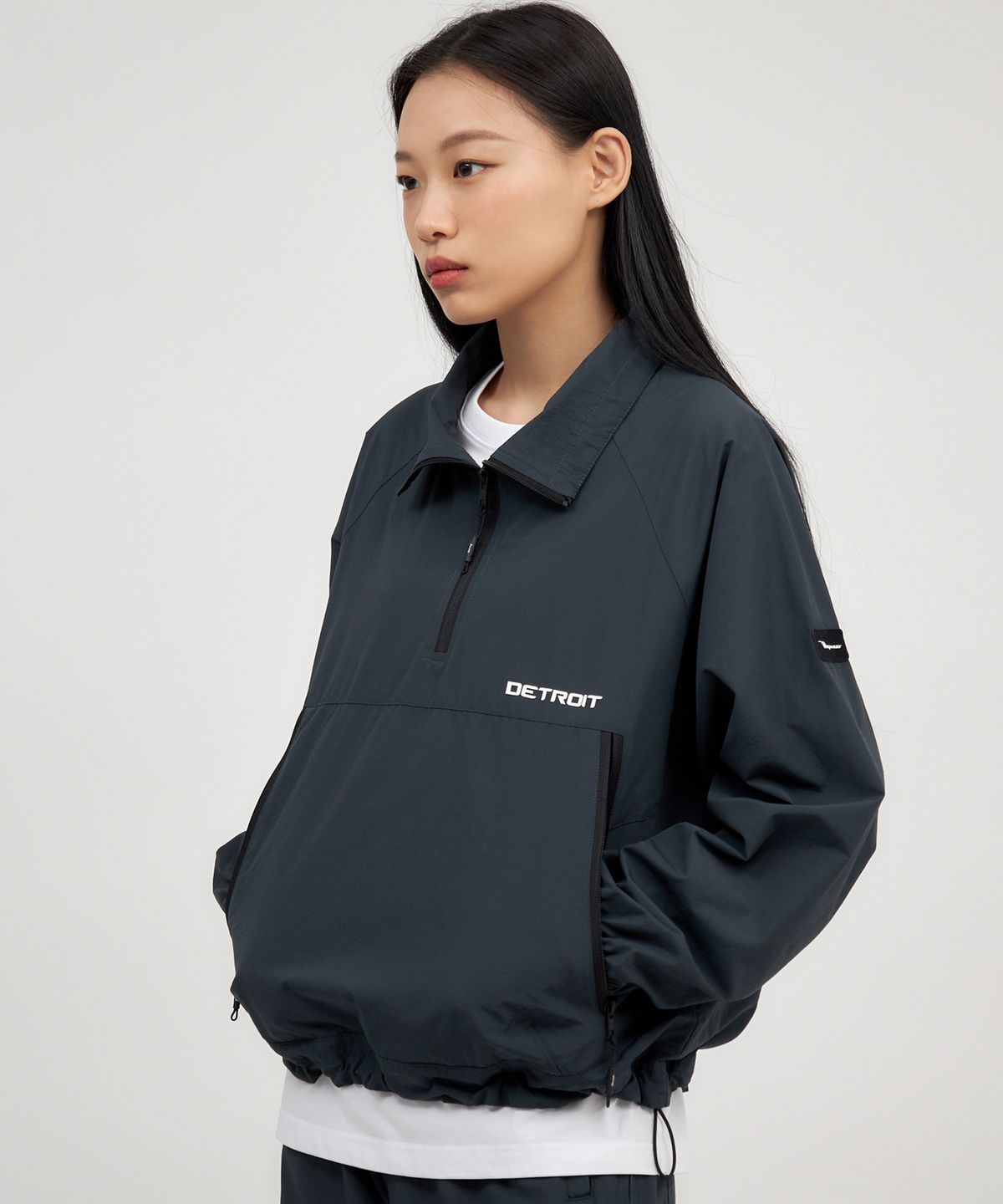 지프(JEEP) Wagoneer Zip-up Anorak (JO0JPU262GR)
