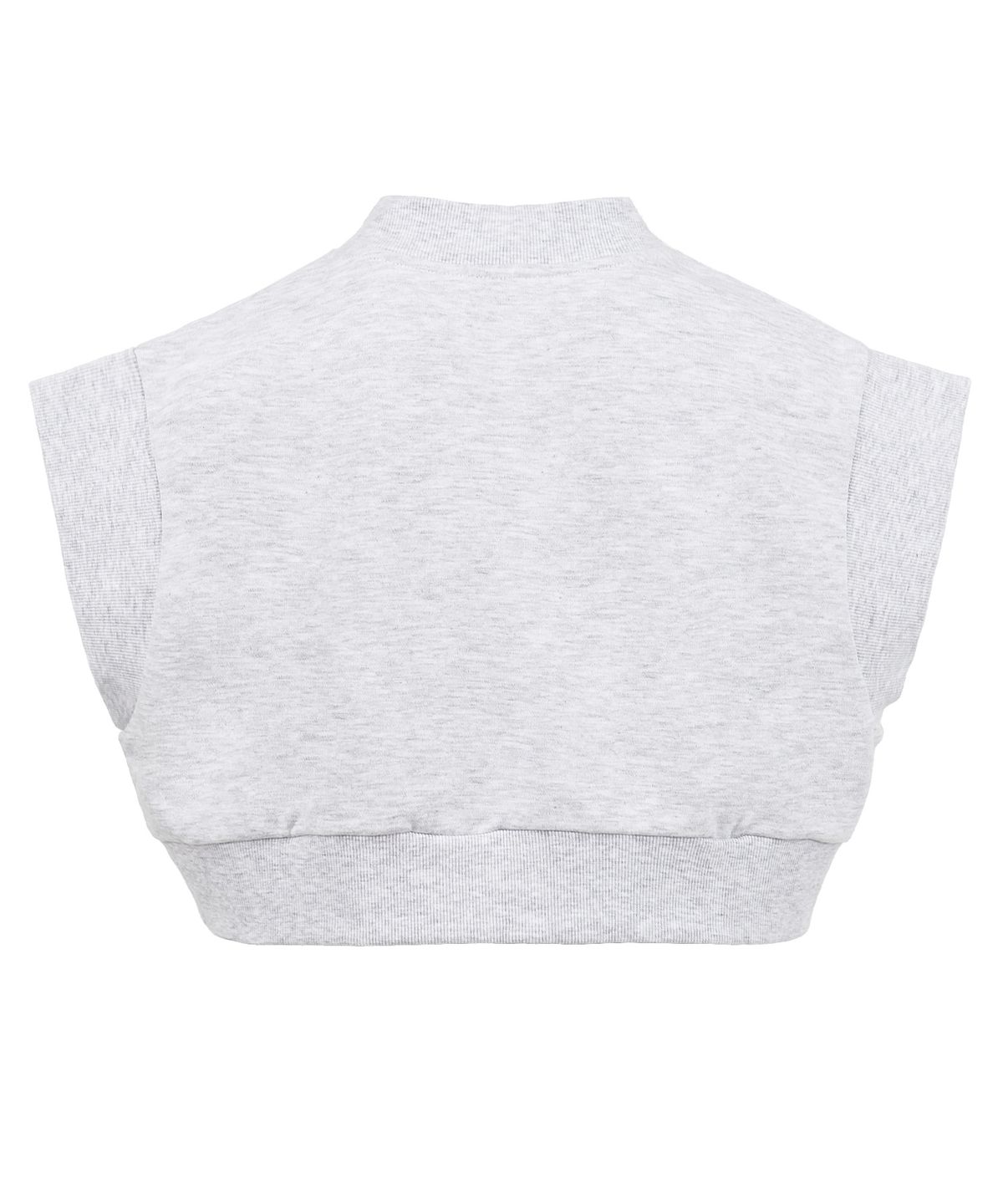 플라즈마스페어(PLASMA SPHERE) PIP TOP IN GREY (슬리브리스 크롭 탑)