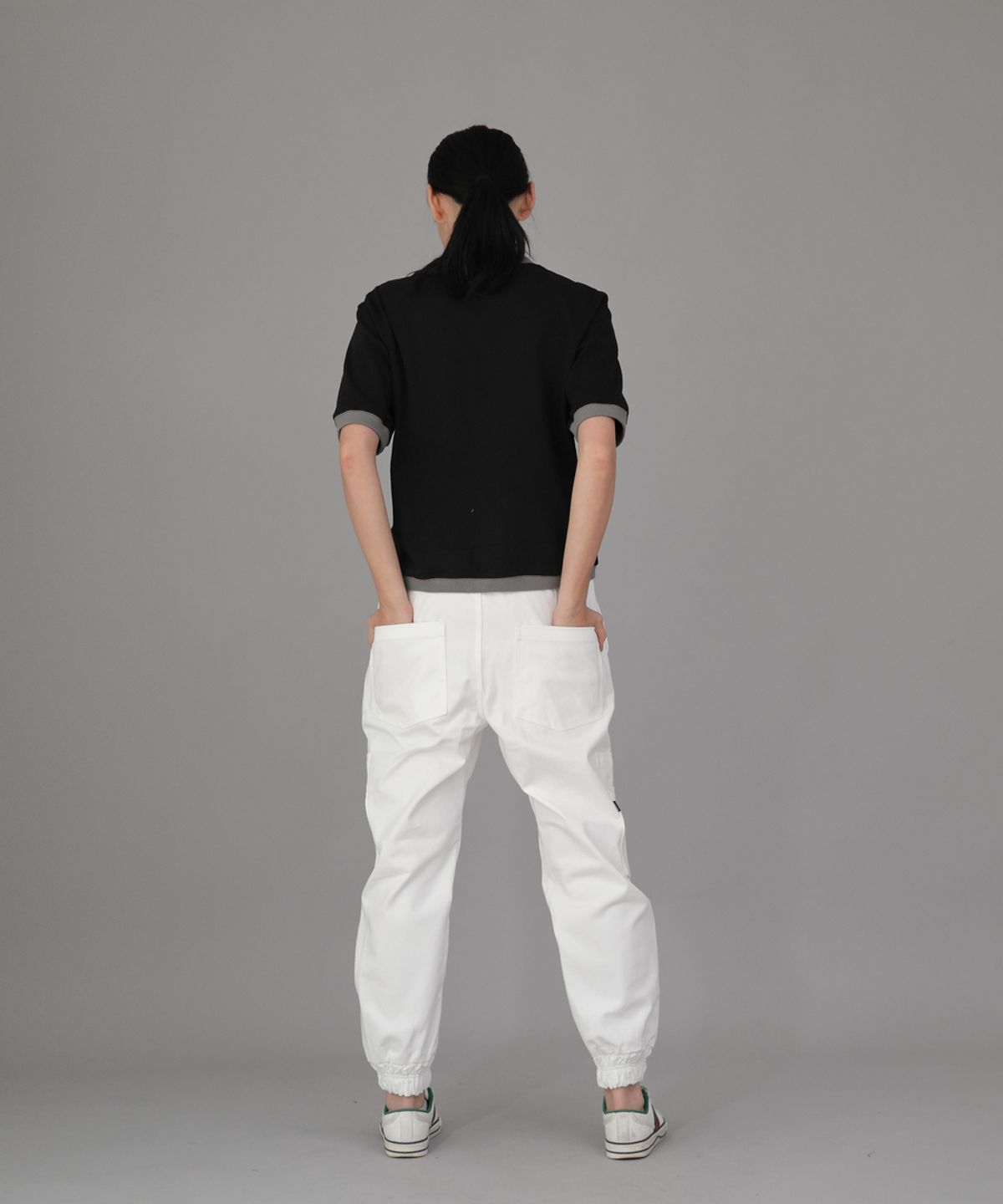 세인트크루(SAINTCREW) 볼드 앵클밴드 카고조거 팬츠 BAC-328 화이트