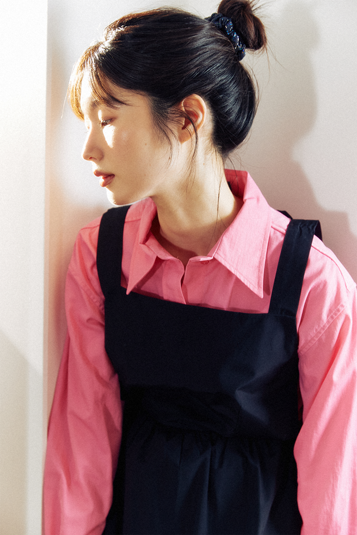 쿠키시(KOOKEESEE) 레이어드 슬리브리스 원피스 (블랙)