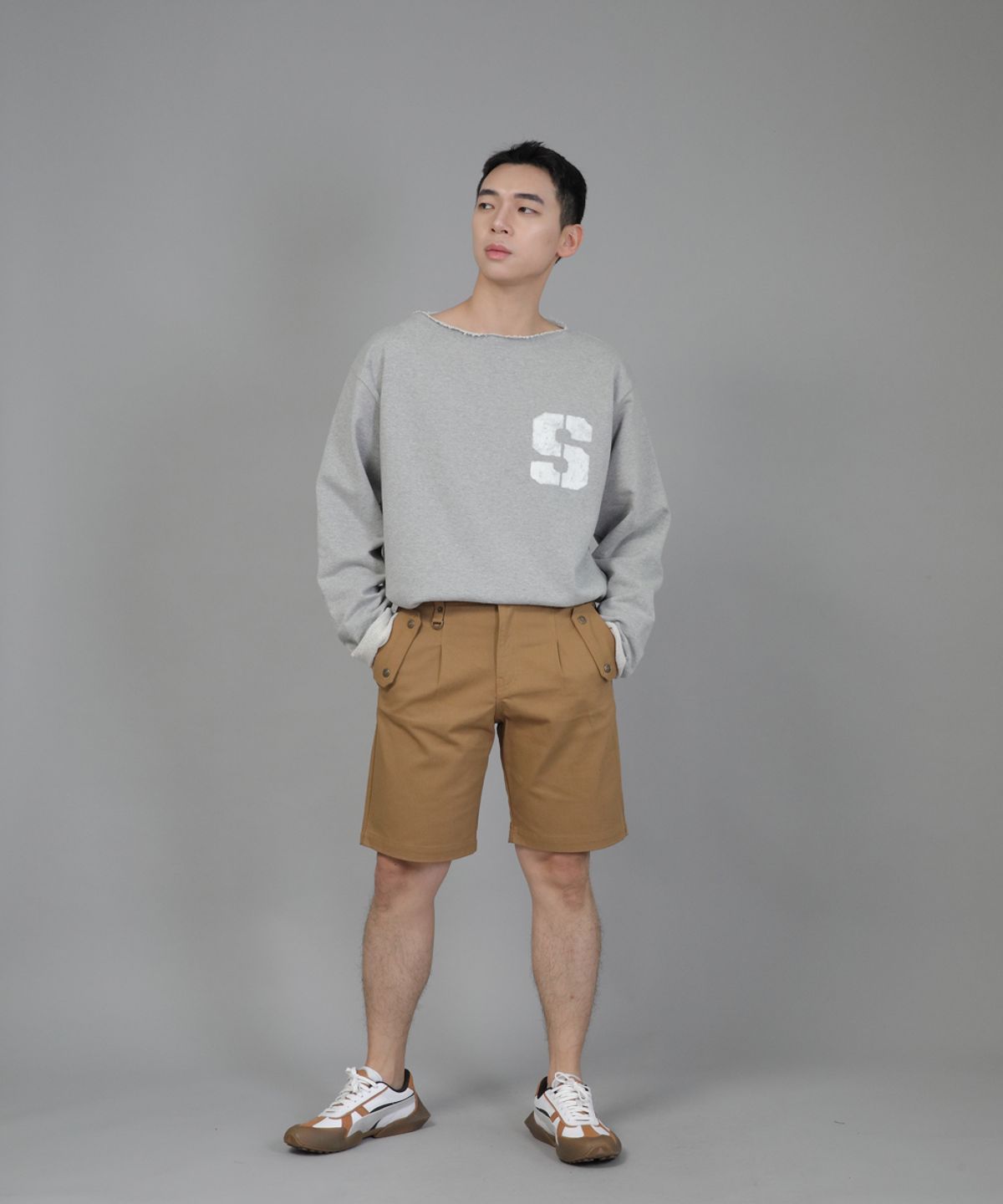 세인트크루(SAINTCREW) 잉글리시맨  하프밴드 쇼츠 EMH-339 카멜
