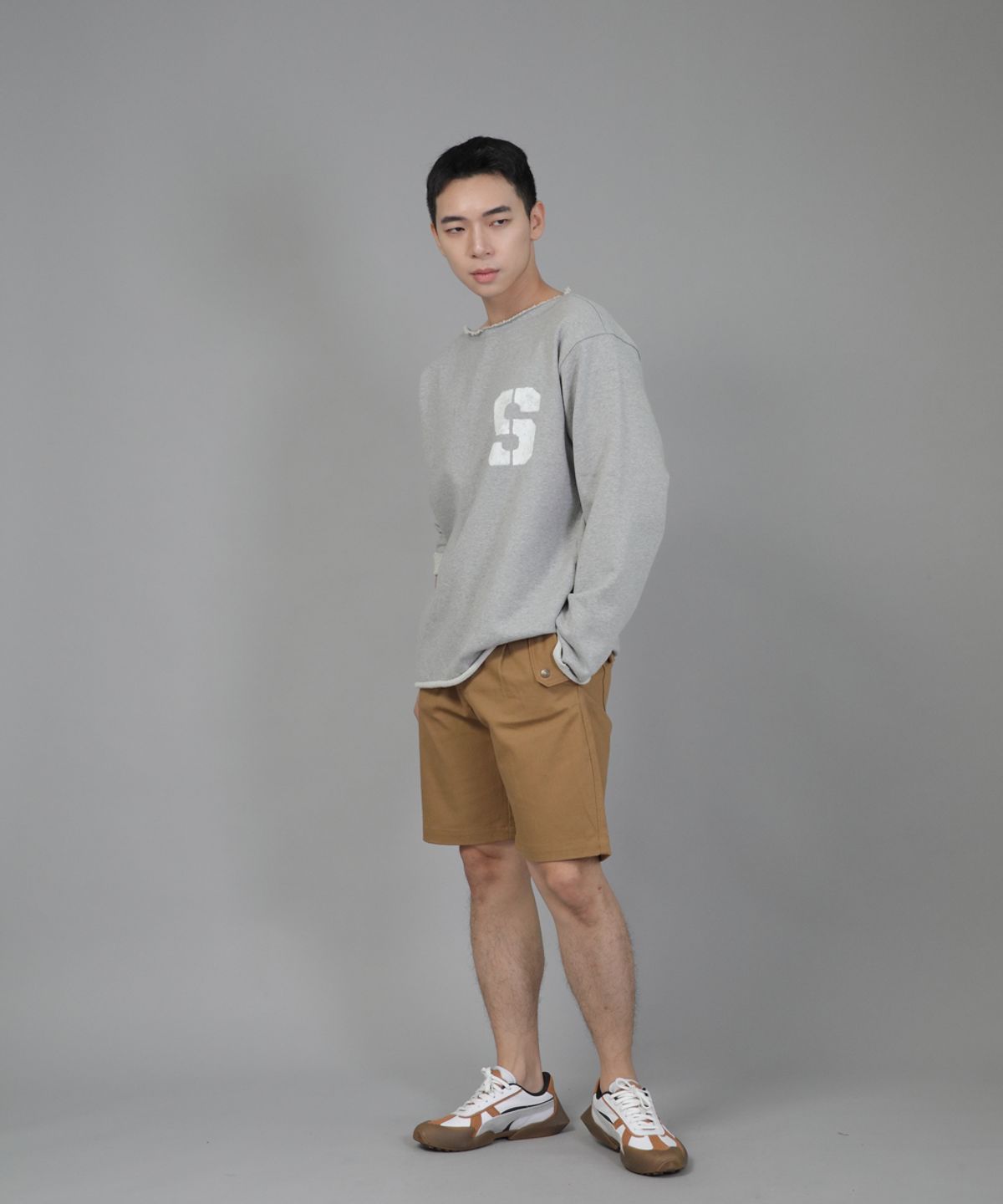 세인트크루(SAINTCREW) 잉글리시맨  하프밴드 쇼츠 EMH-339 카멜