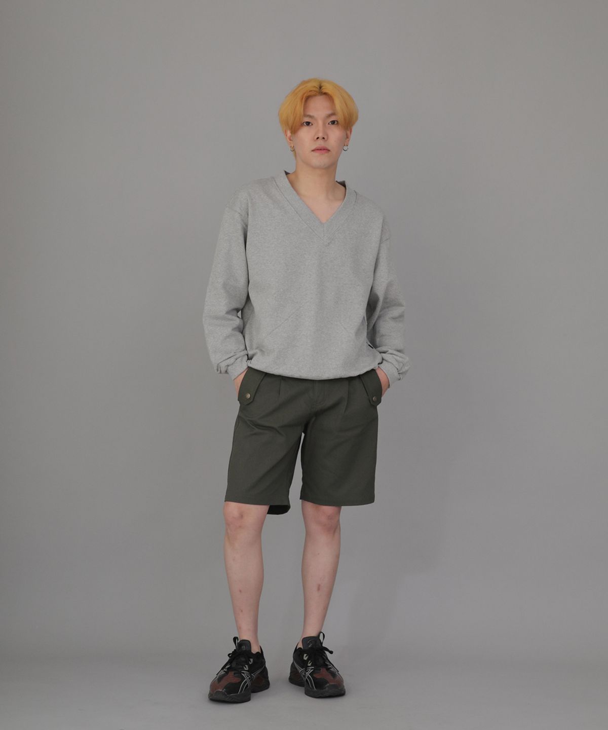 세인트크루(SAINTCREW) 잉글리시맨  하프밴드 쇼츠 EMH-339 카키