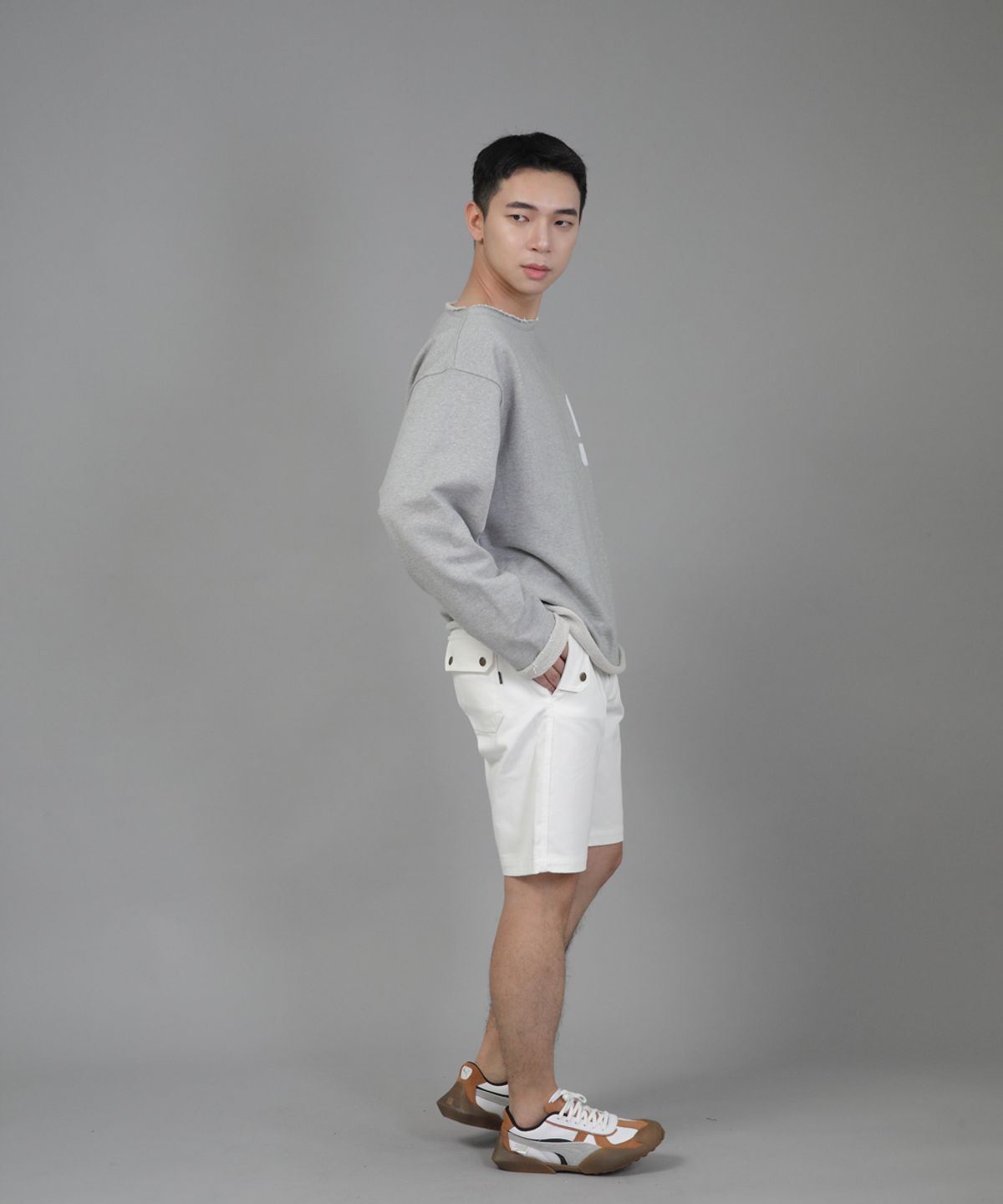 세인트크루(SAINTCREW) 잉글리시맨  하프밴드 쇼츠 EMH-339 화이트