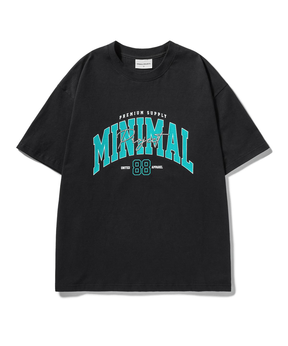미니멀프로젝트(MINIMALPROJECT) 88 아치 로고 오버핏 반팔티셔츠 MST150 [BLACK]