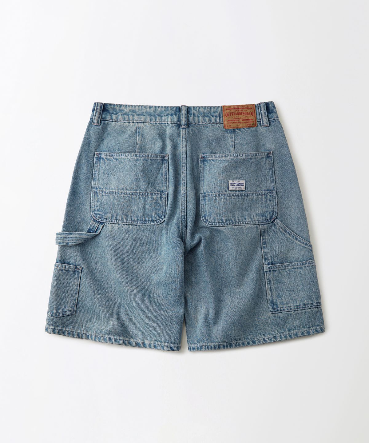 아웃스탠딩(OUTSTANDING) CARPENTER DENIM SHORTS_L.BLUE