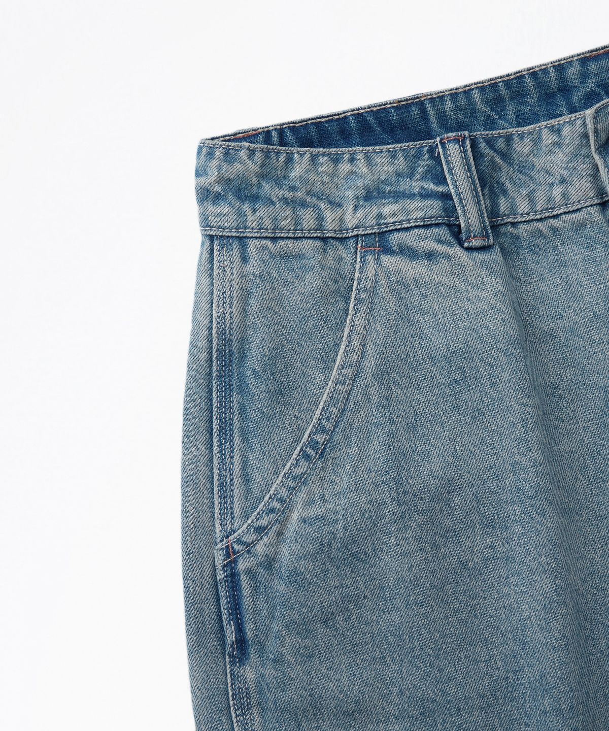 아웃스탠딩(OUTSTANDING) CARPENTER DENIM SHORTS_L.BLUE