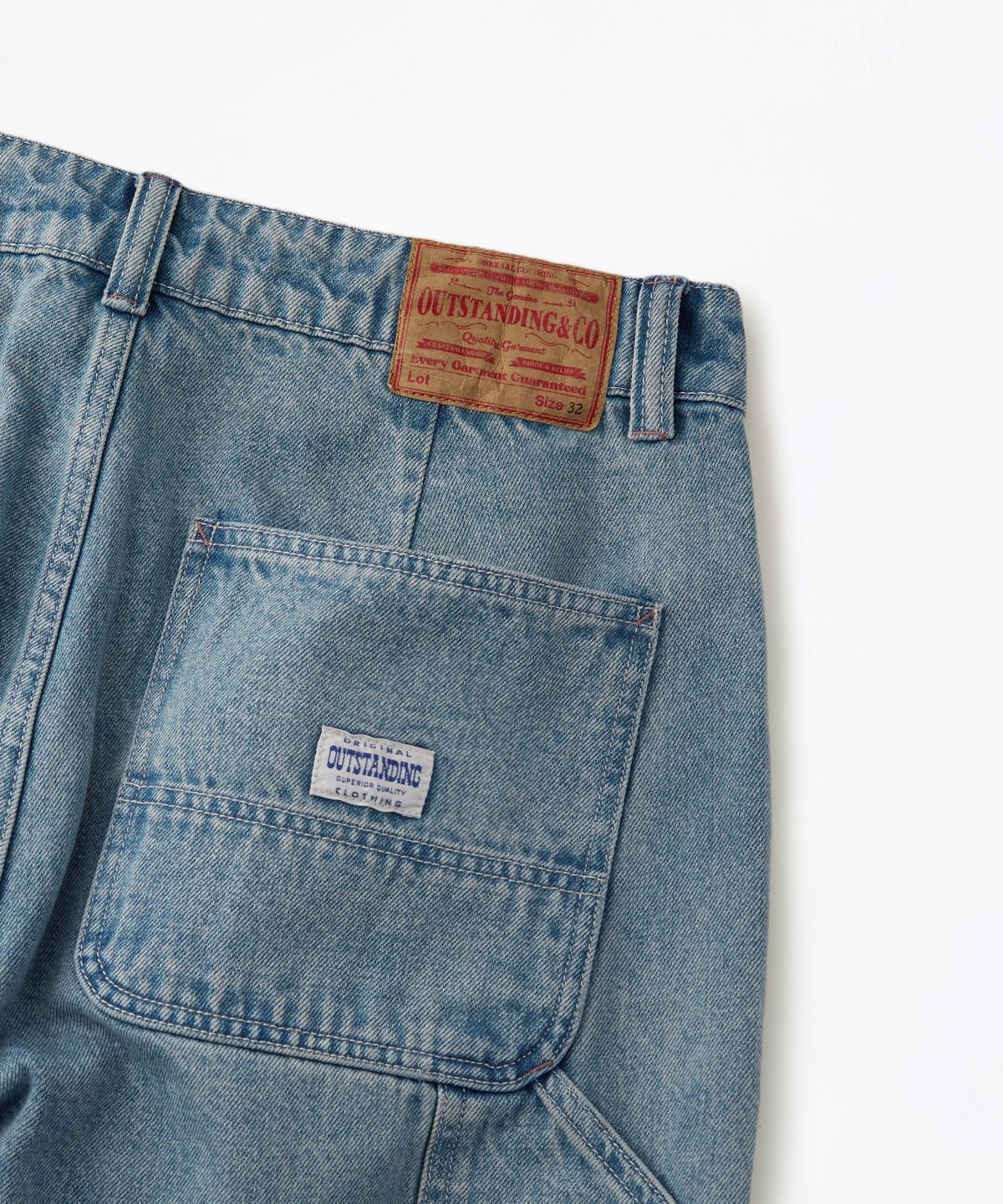 아웃스탠딩(OUTSTANDING) CARPENTER DENIM SHORTS_L.BLUE