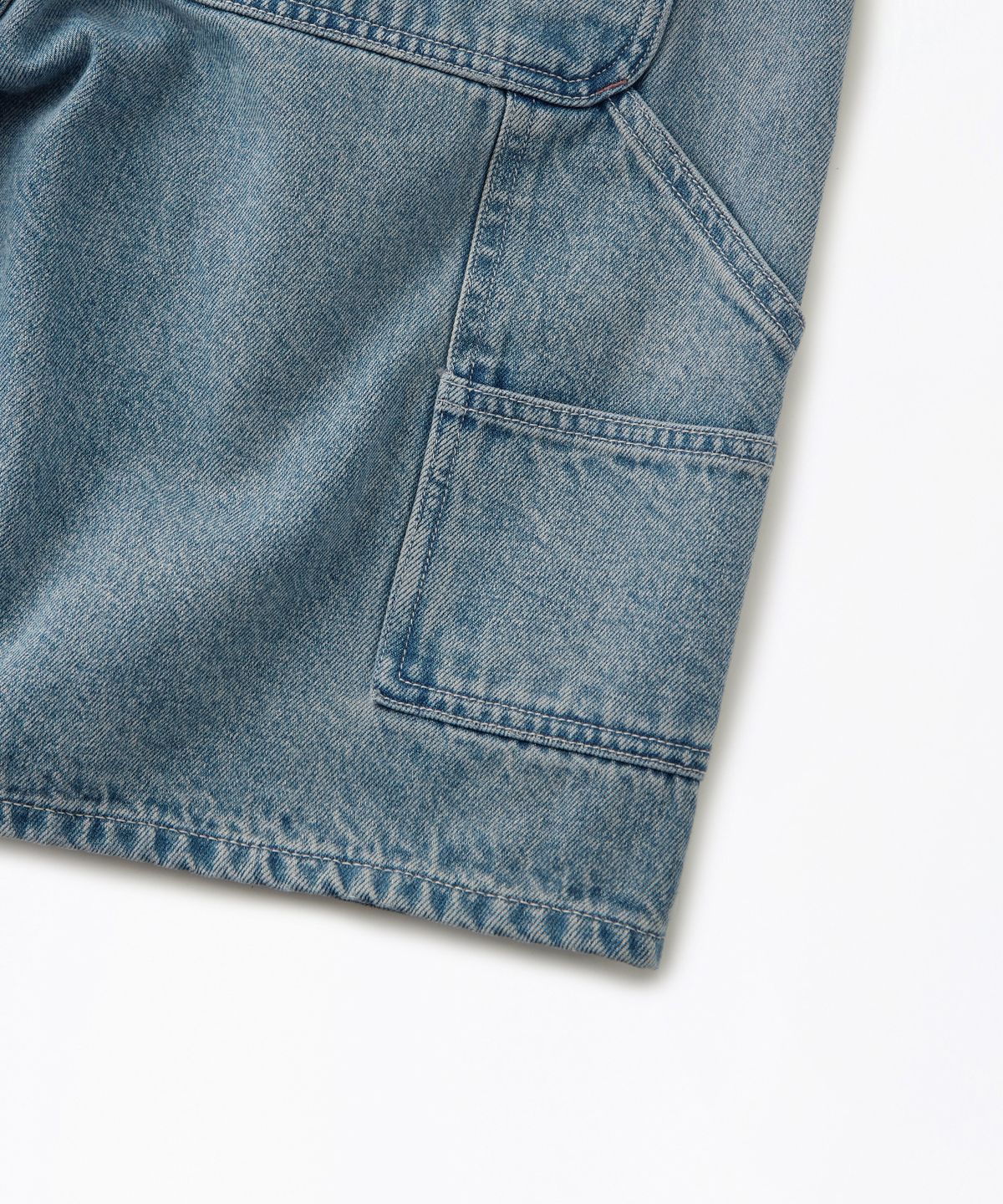 아웃스탠딩(OUTSTANDING) CARPENTER DENIM SHORTS_L.BLUE
