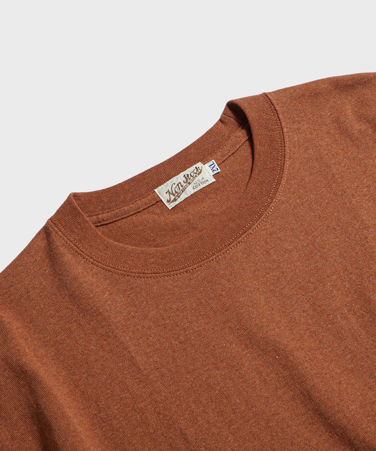 브론슨(BRONSON) 9oz USA Cotton Tubular Tee Orange Red