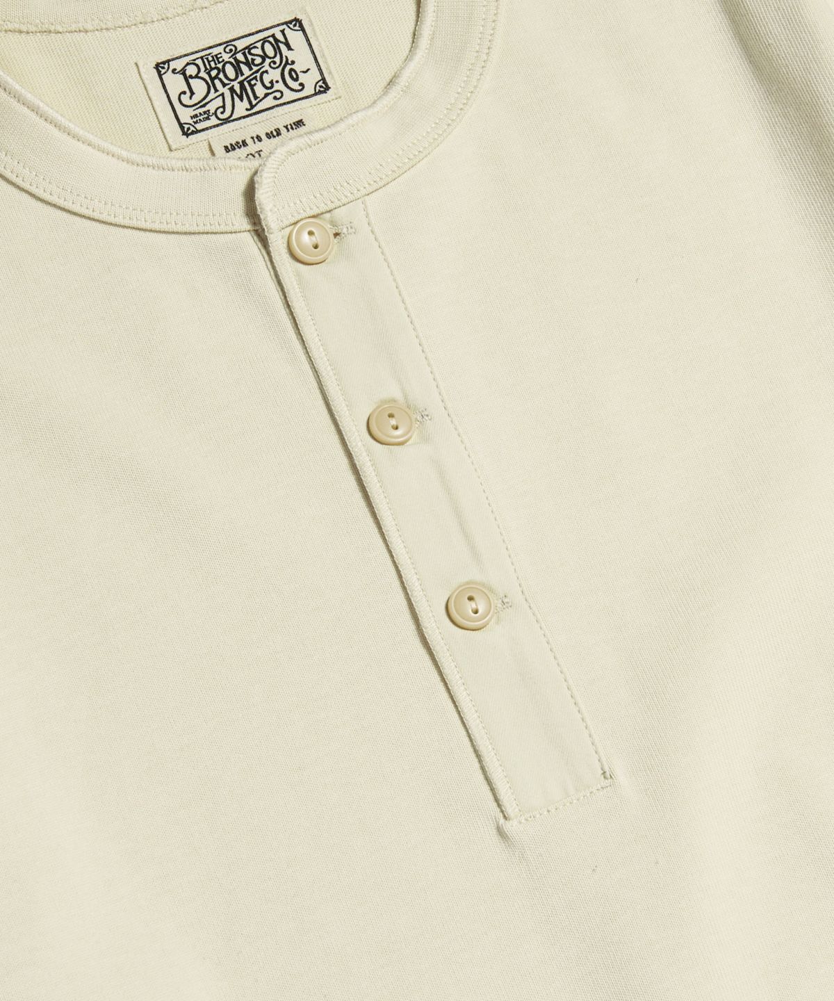 브론슨(BRONSON) Vintage Long Sleeve Henley Shirt Apricot