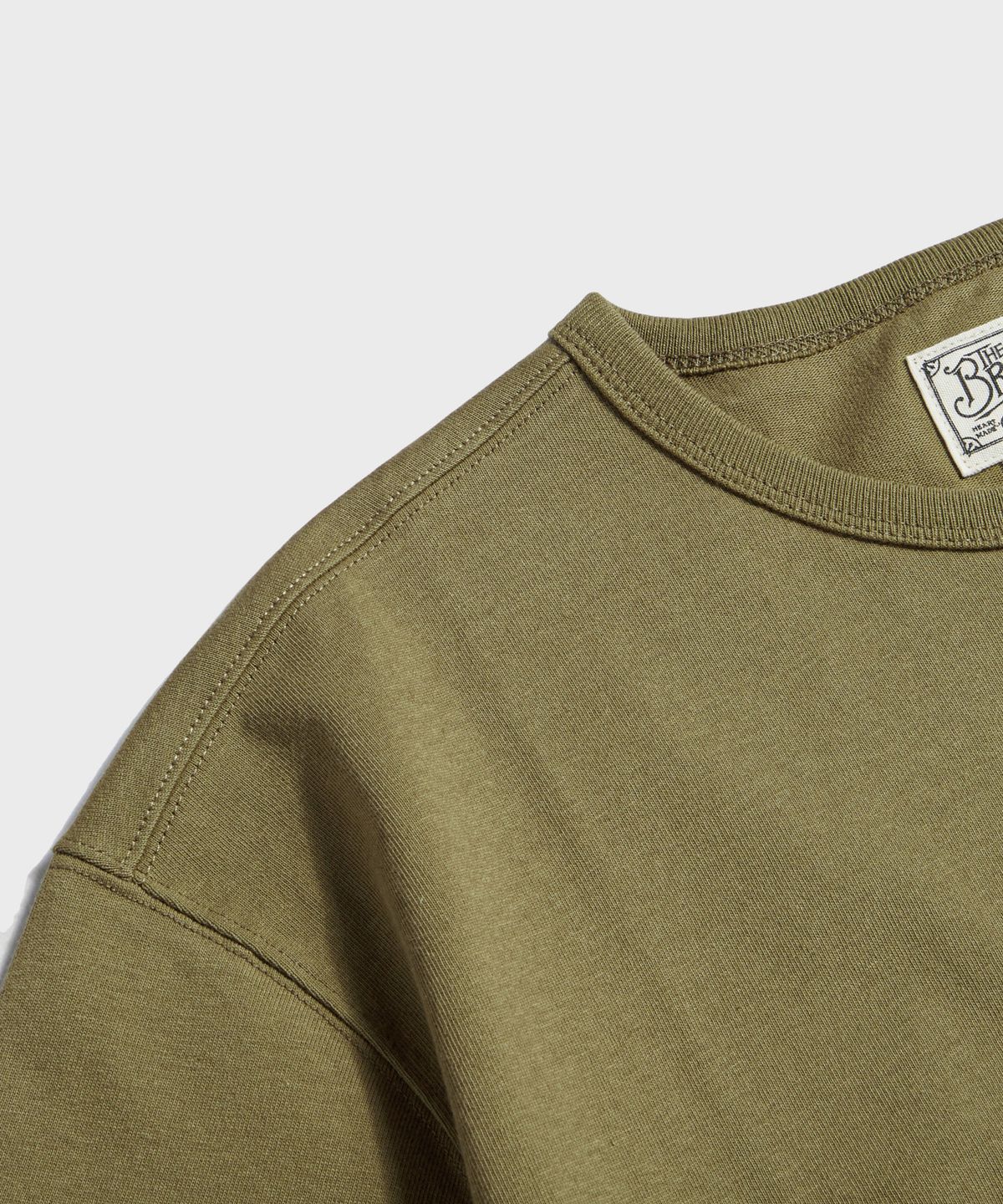 브론슨(BRONSON) Vintage Short Sleeve Henley Tee Green