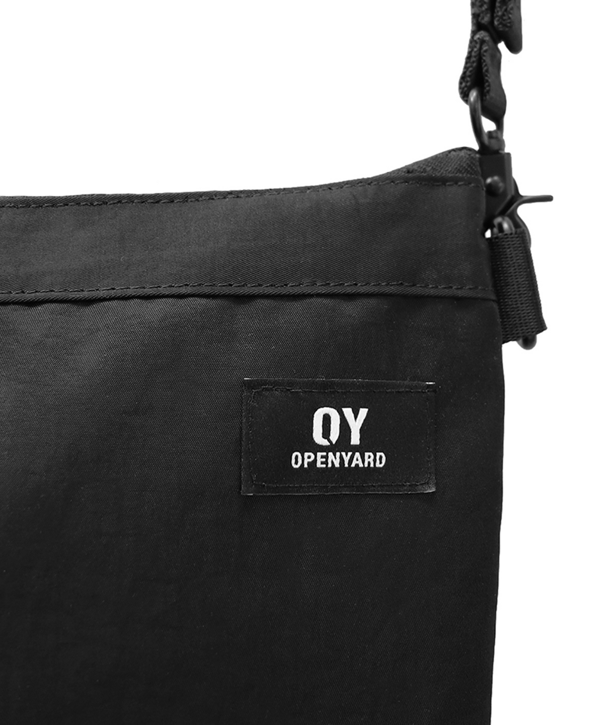오픈야드(오와이)(OPENYARD(OY)) NYLON ZIPPER MESSANGER BAG-BLACK