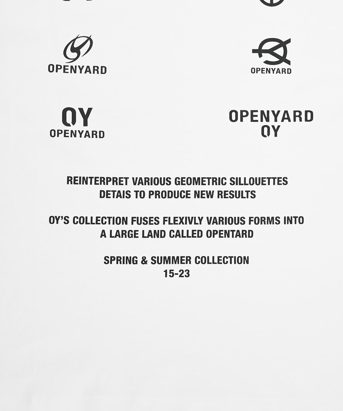 오픈야드(오와이)(OPENYARD(OY)) ARCHIVE LOGO T-WHITE