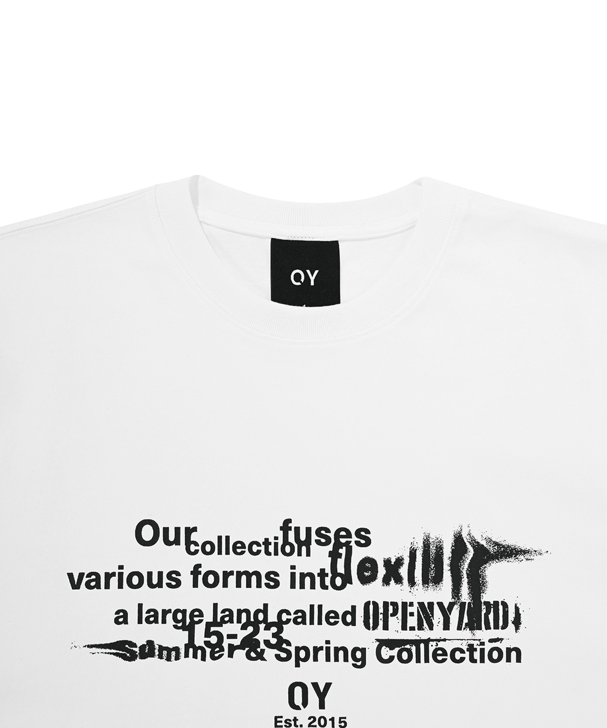 오픈야드(오와이)(OPENYARD(OY)) VANISH TYPO LOGO T-WHITE