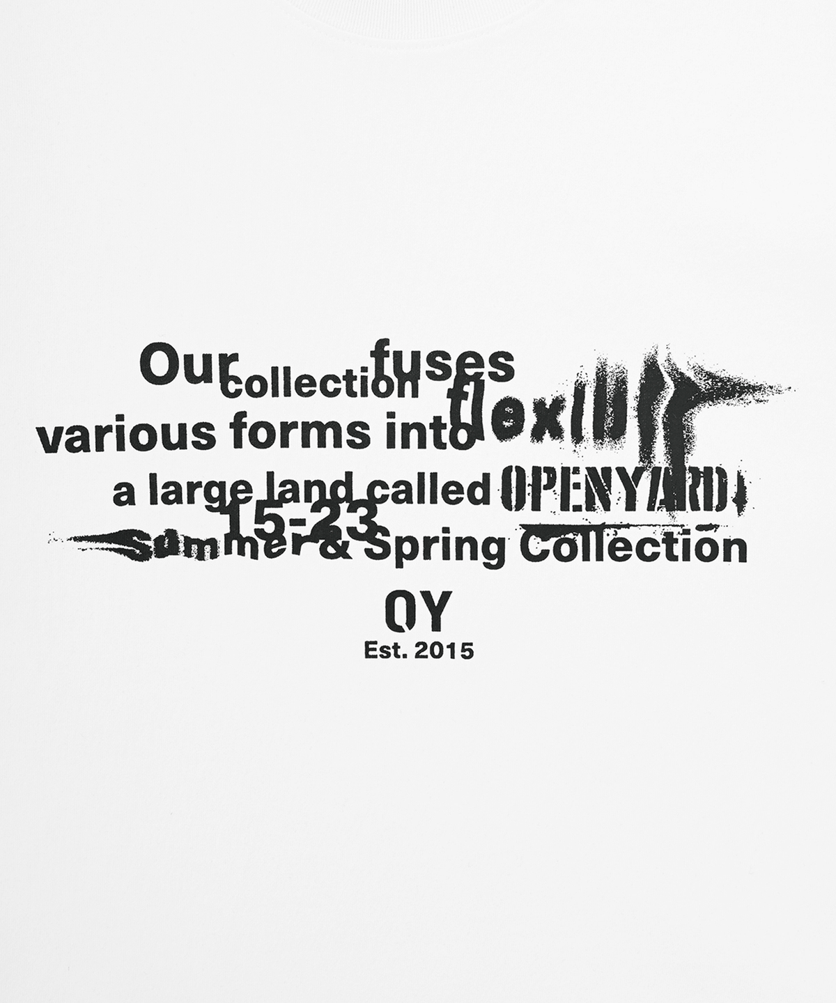 오픈야드(오와이)(OPENYARD(OY)) VANISH TYPO LOGO T-WHITE
